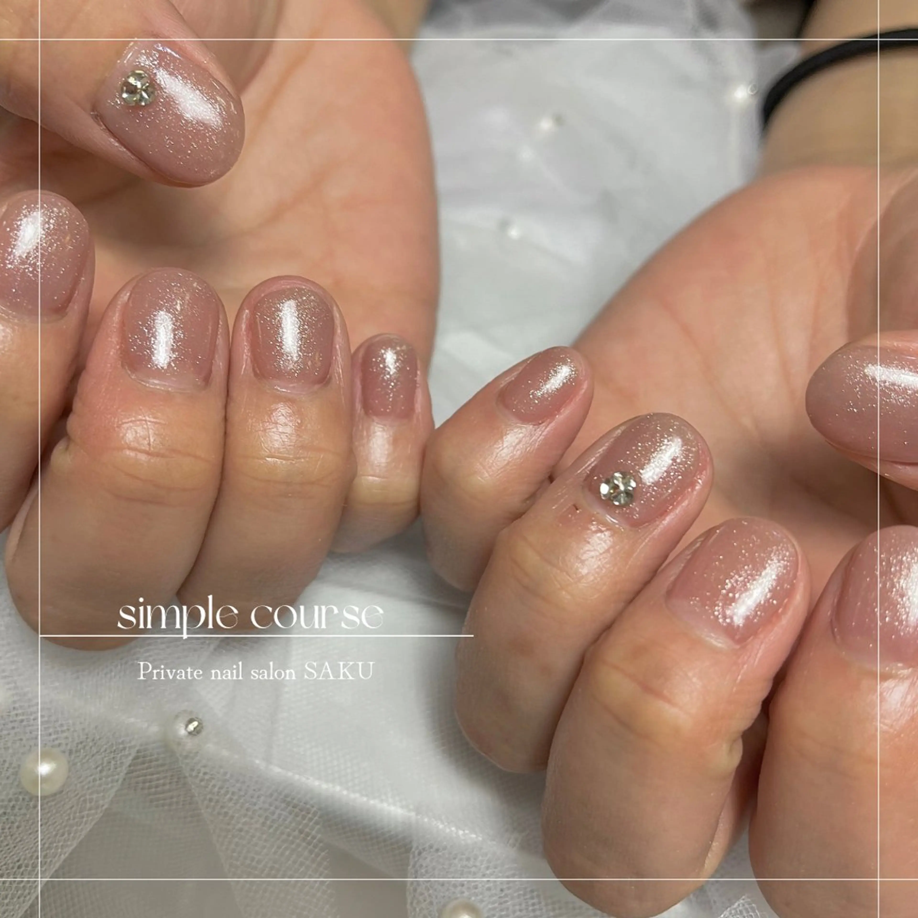 ネイル ニュアンスネイル シンプルネイル SAKU  nail[サクネイル]所属・SAKU nail 作島茜のネイルデザイン