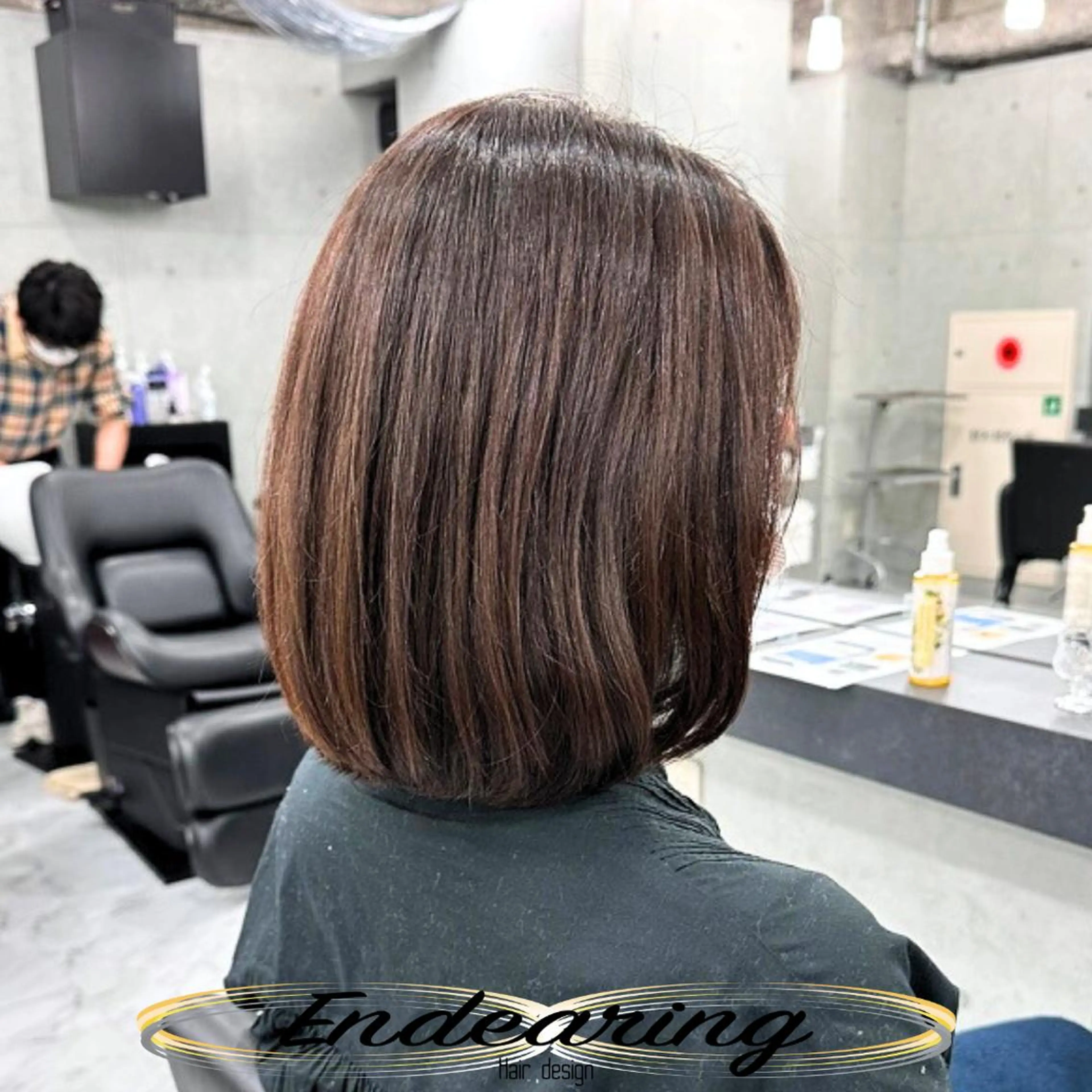 ミディアム ボブ レイヤーカット ローレイヤー 似合わせカット 小顔カット カット ヘアカラー Endearing 銀座/YOKOのヘアスタイル