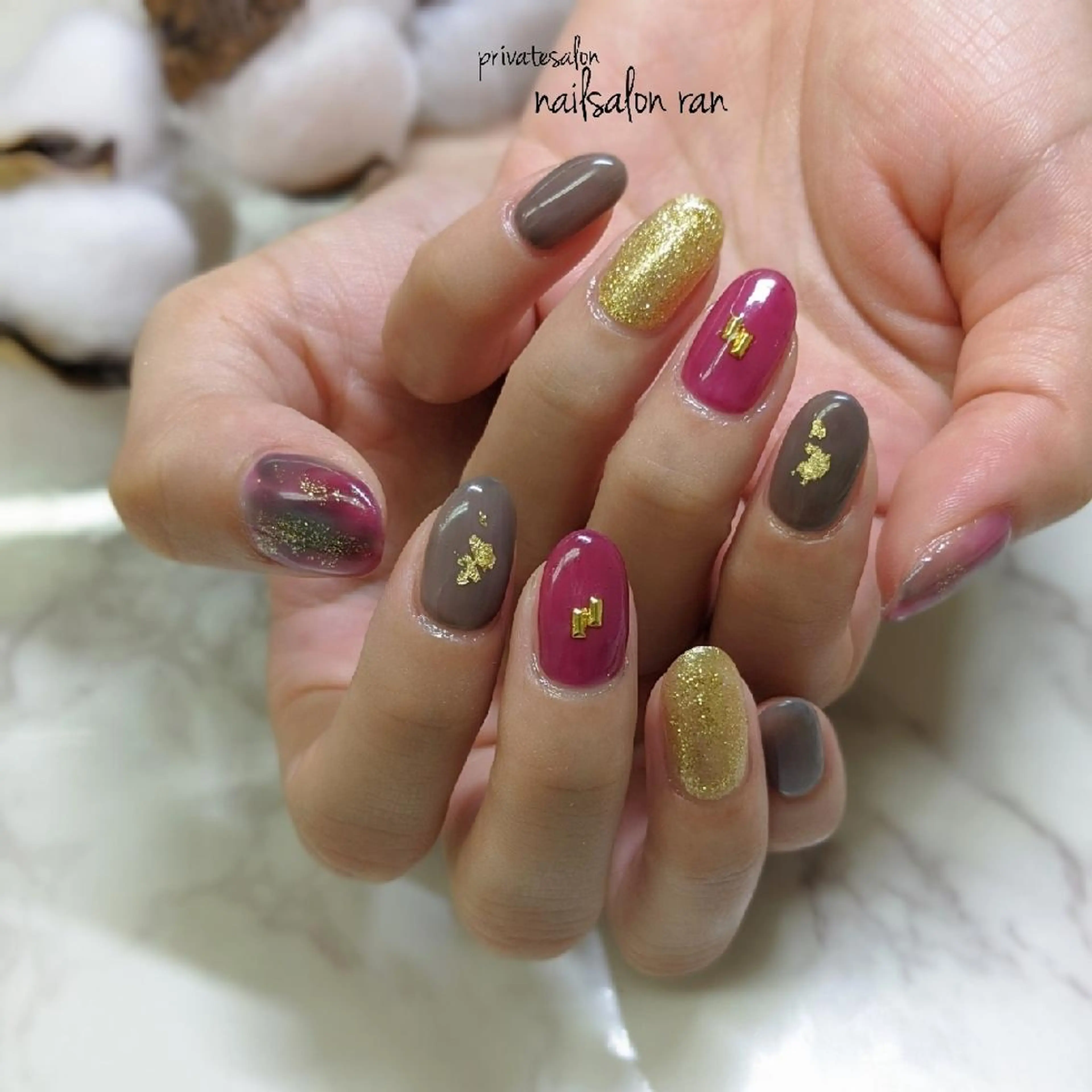 ネイル 持ち込み ニュアンスネイル nailsalon ranのネイルデザイン