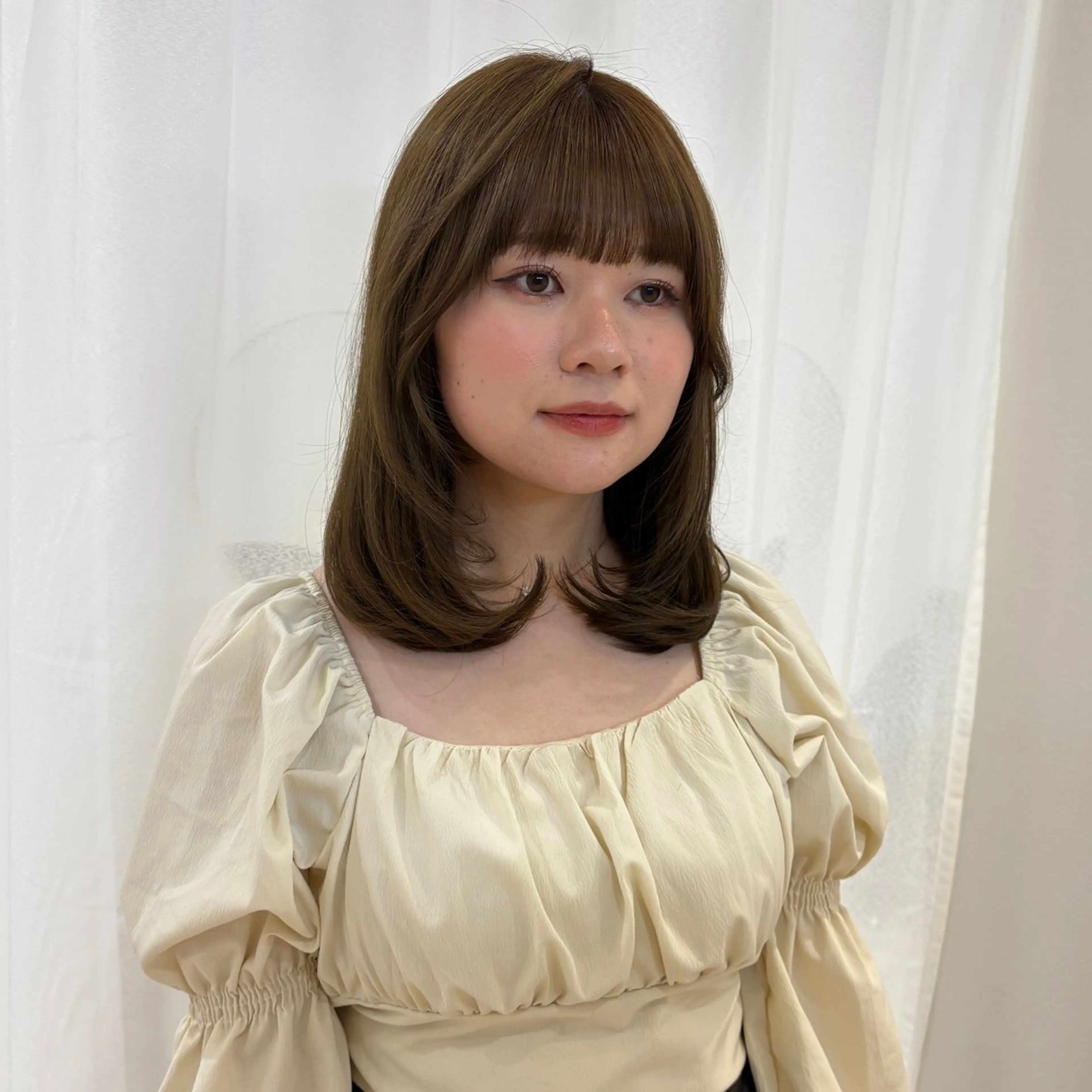 ミディアム カラー カット ヘアカラー yukari🌷名駅 ＊大人かわいい艶髪のヘアスタイル