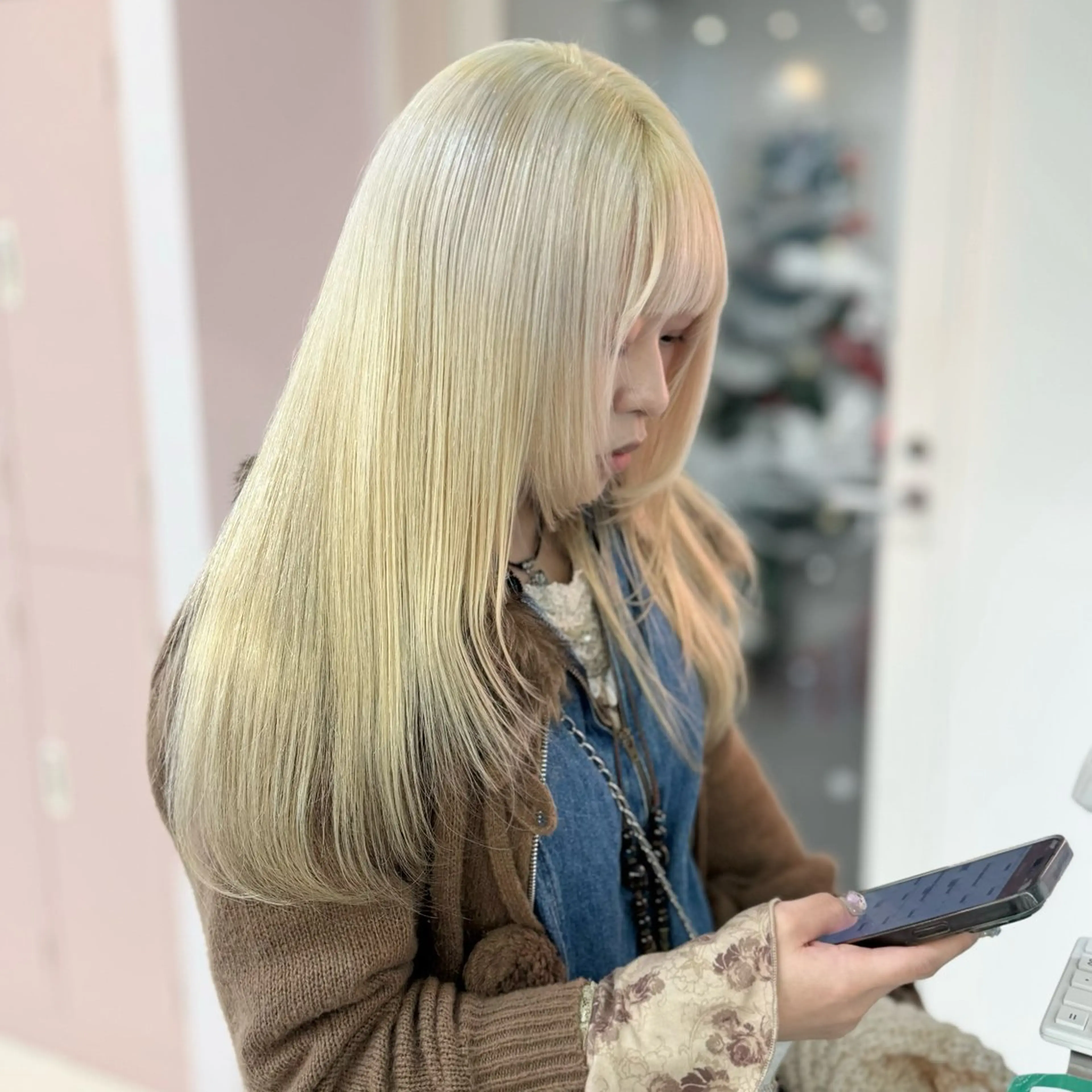 📧【💫全頭ケアブリーチ＋ワンカラー💙】※ロング料金ありの写真