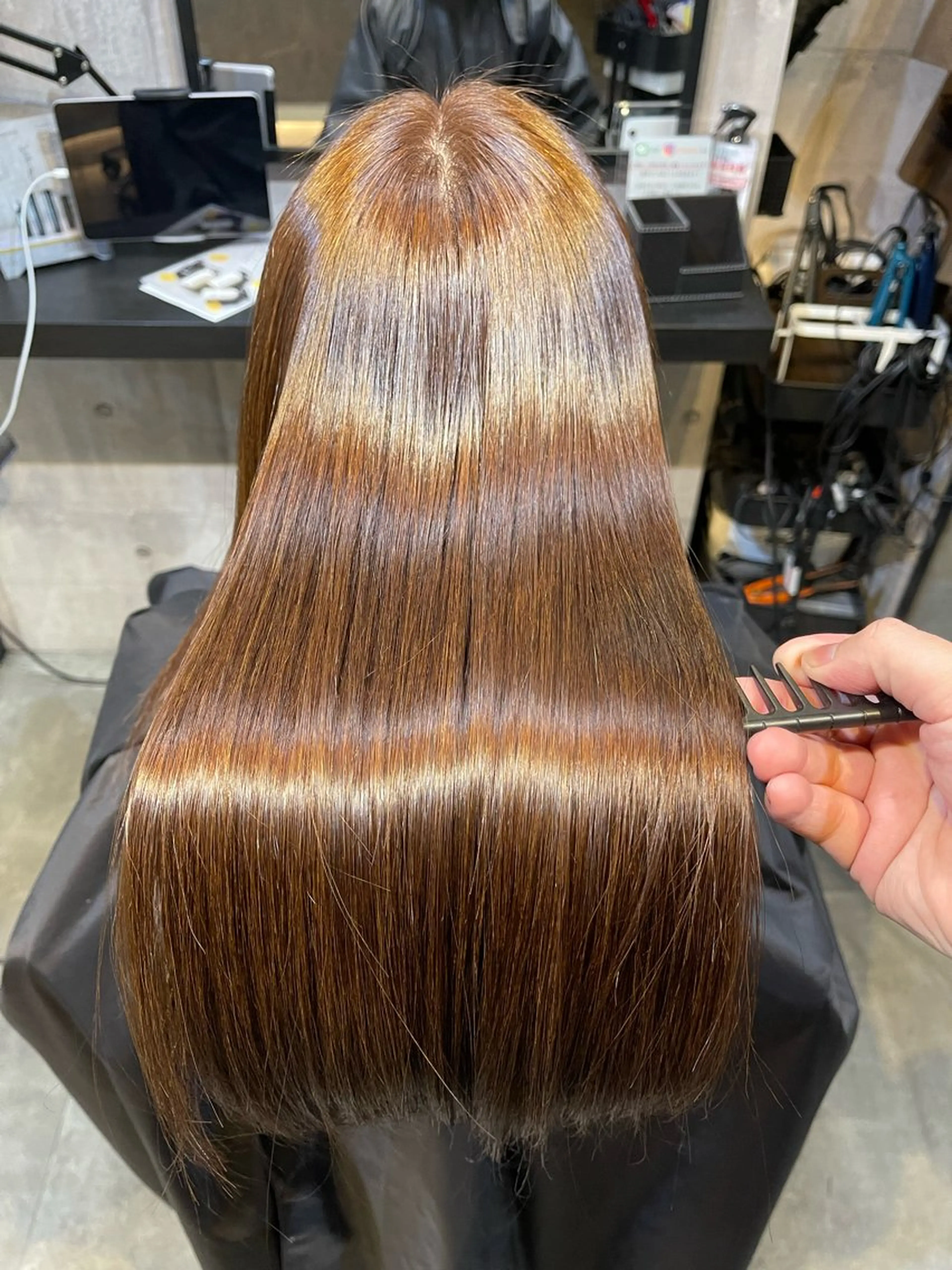 ロング カラー 髪質改善 トリートメント 酸熱トリートメント 髪質改善縮毛矯正 💍谷口克也のヘアスタイル