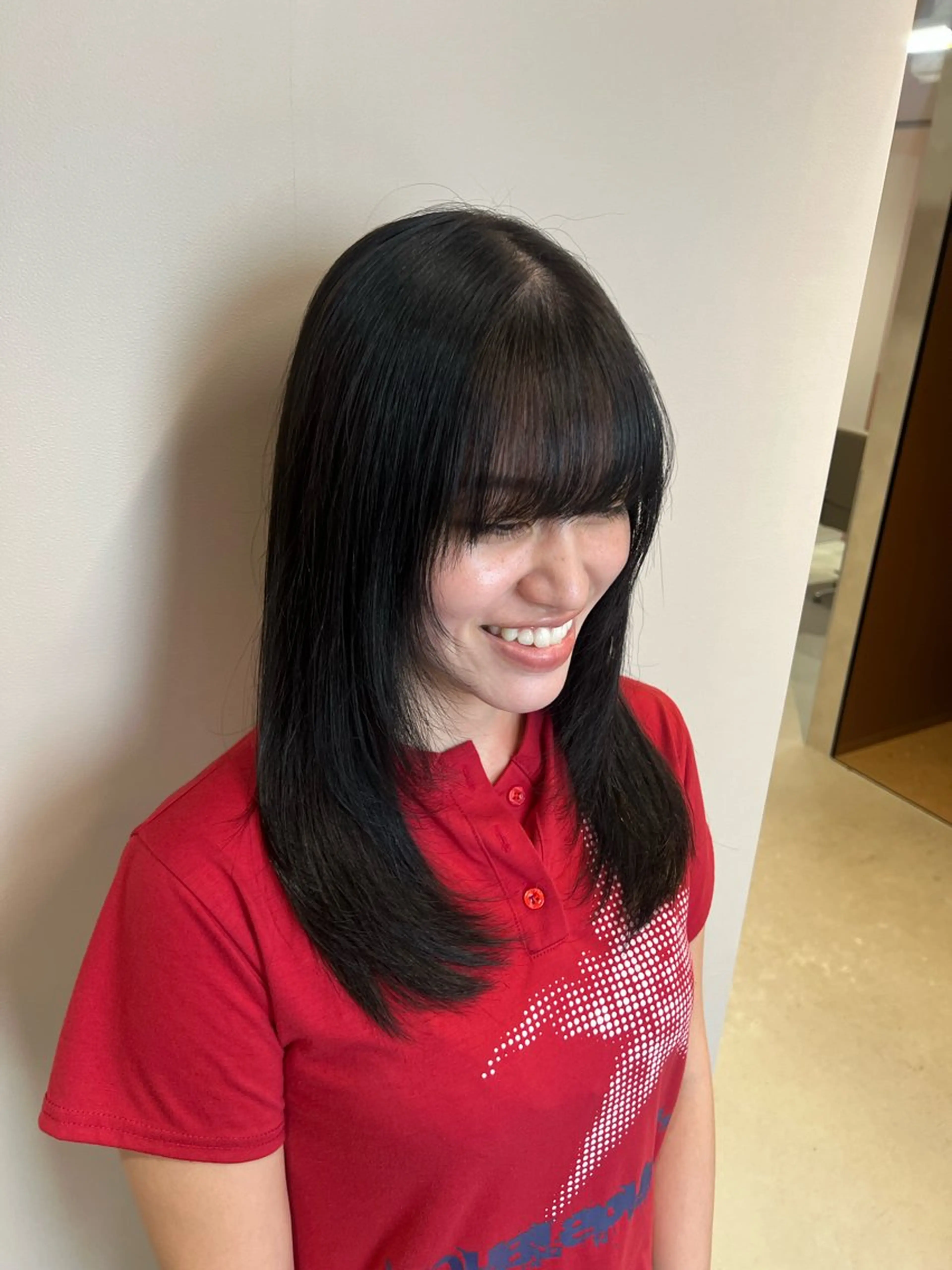 セミロング レイヤーカット カット ヘアカラー トリートメント レイヤー/韓国/艶髪 /タカマサのヘアスタイル