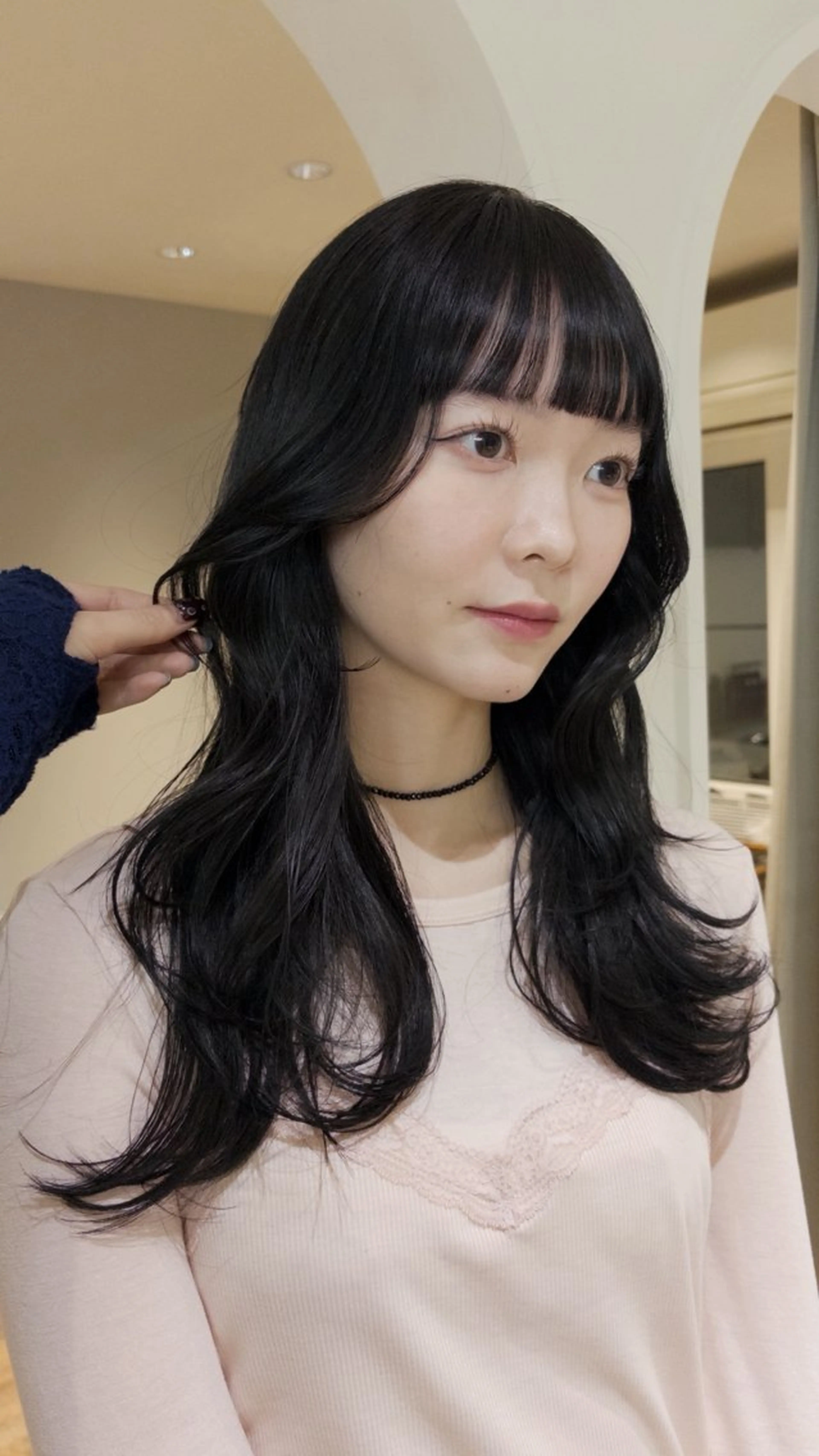 セミロング カラー ヘアセット じゅわっと暖色カラー 🍊Moemiのヘアスタイル