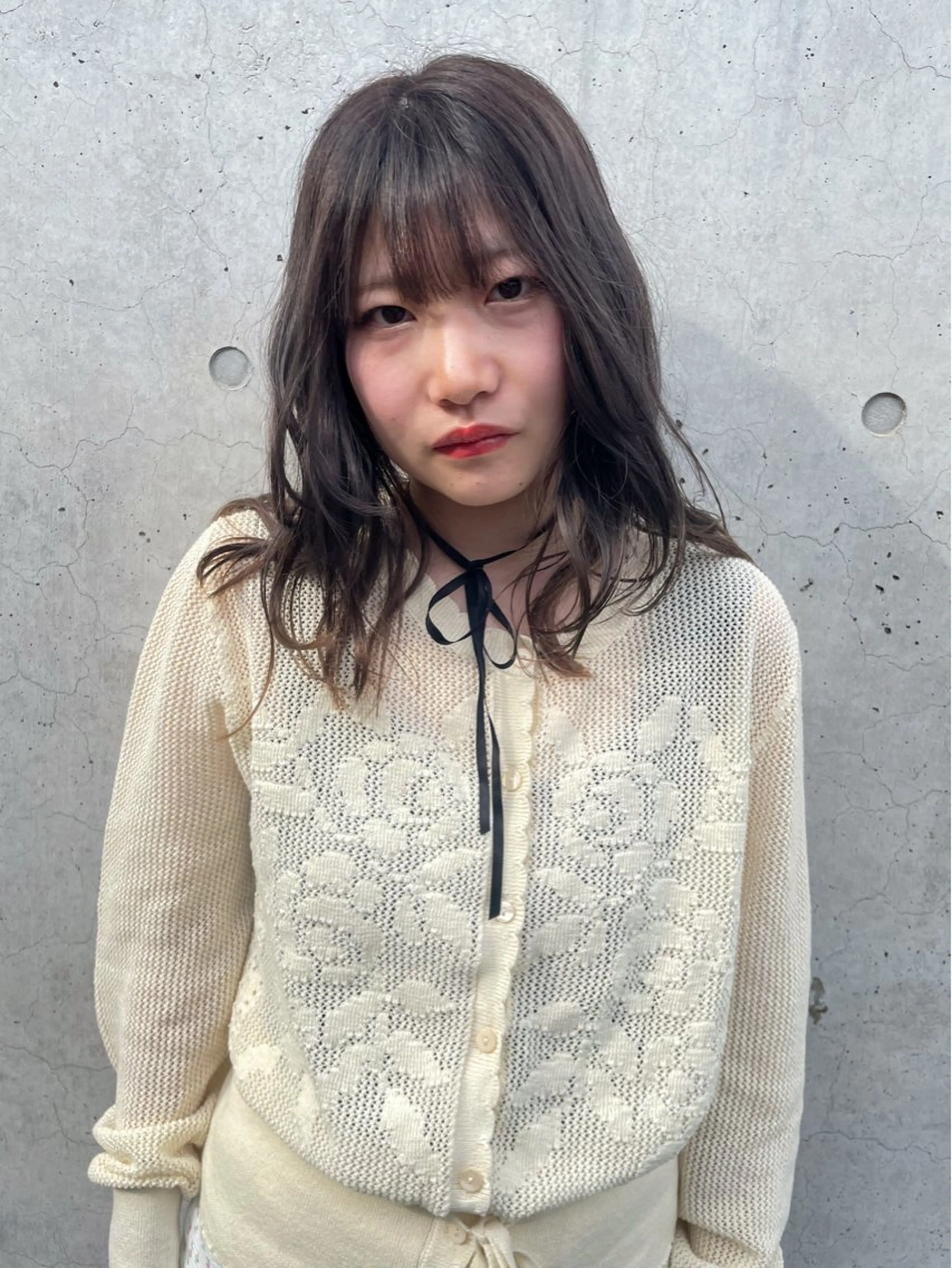 セミロング 鈴木瑛里／ブロンド ベージュ／男女のヘアスタイル