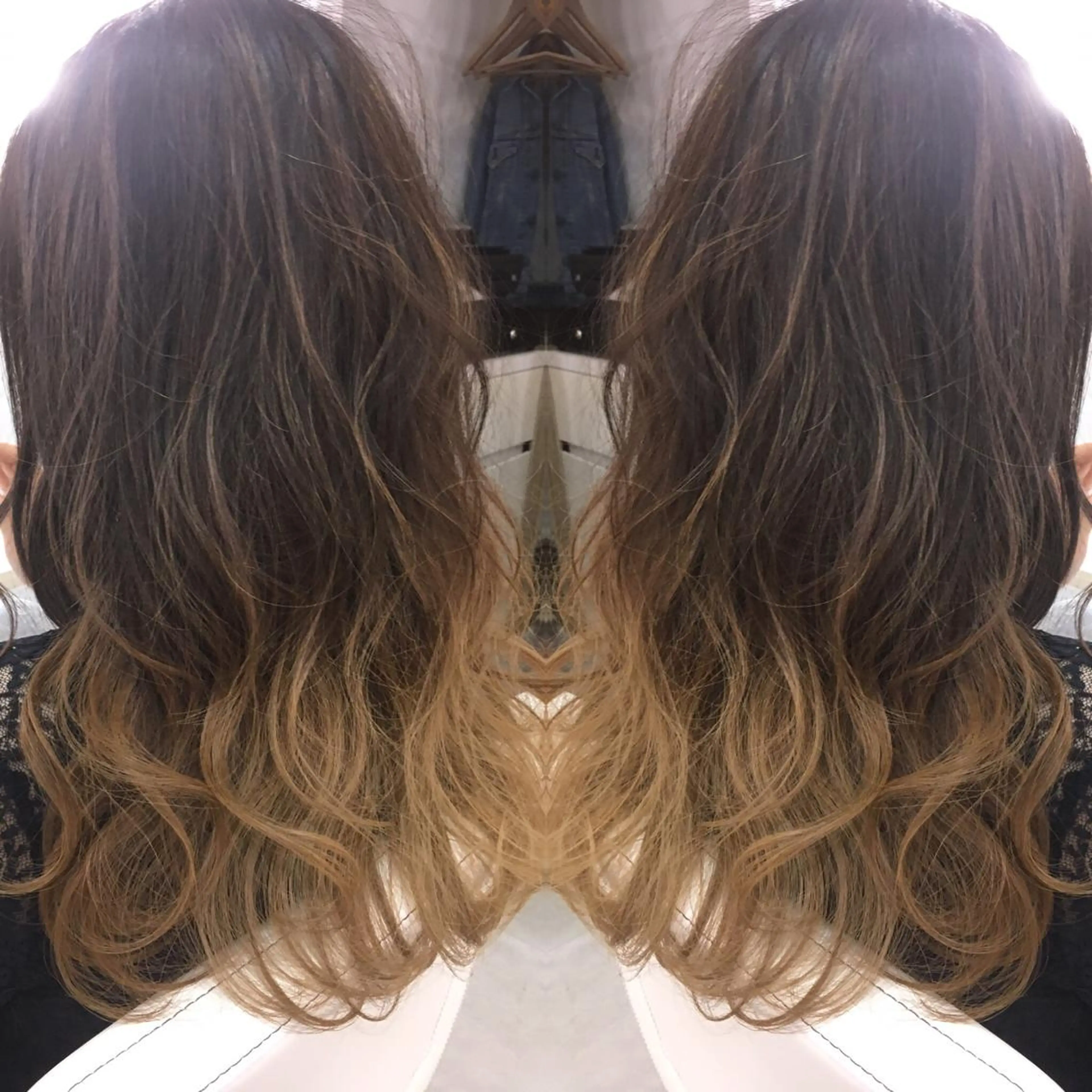 セミロング ロング カラー 髪質改善 中川　翔のヘアスタイル