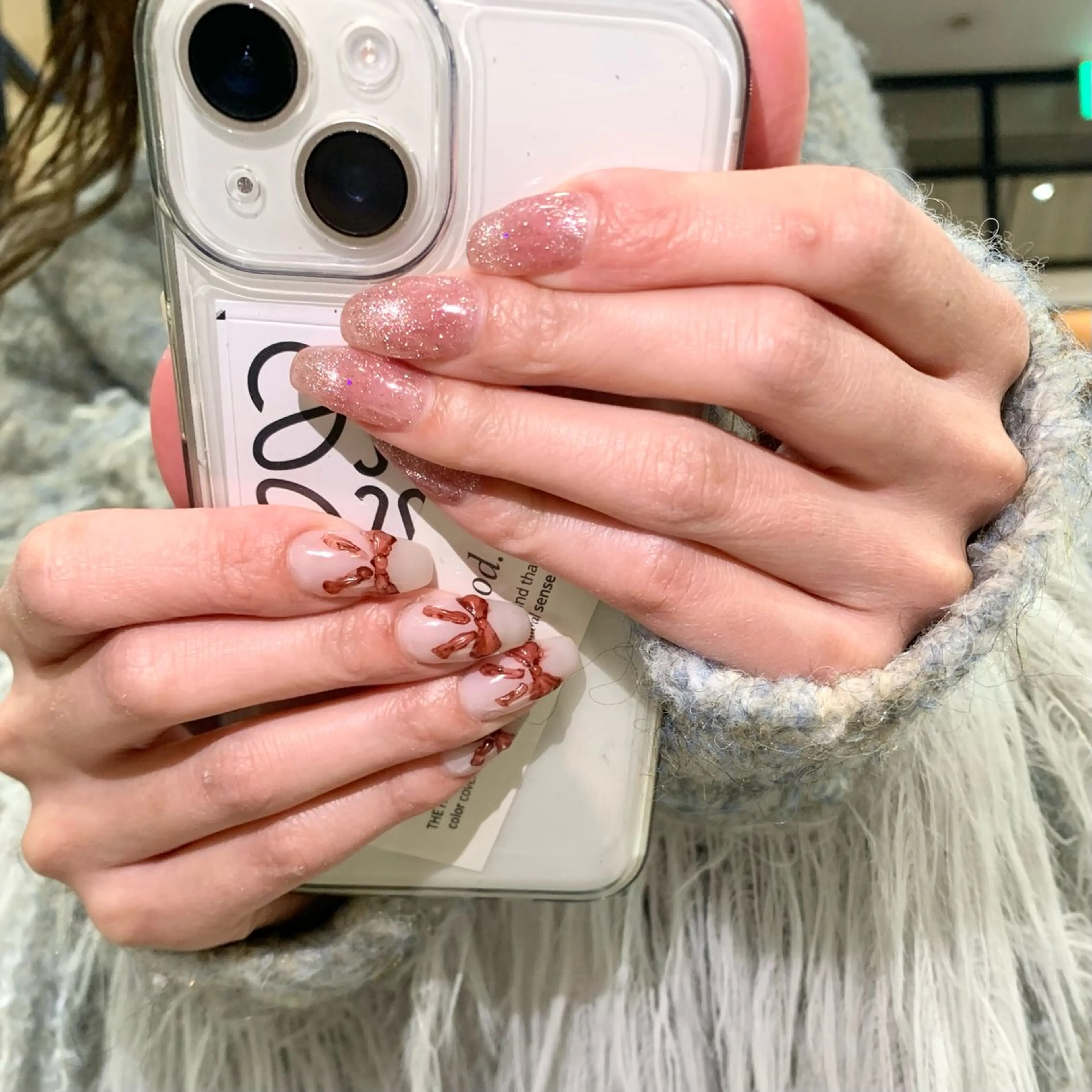 ネイル リボン ハンドネイル chika .のネイルデザイン