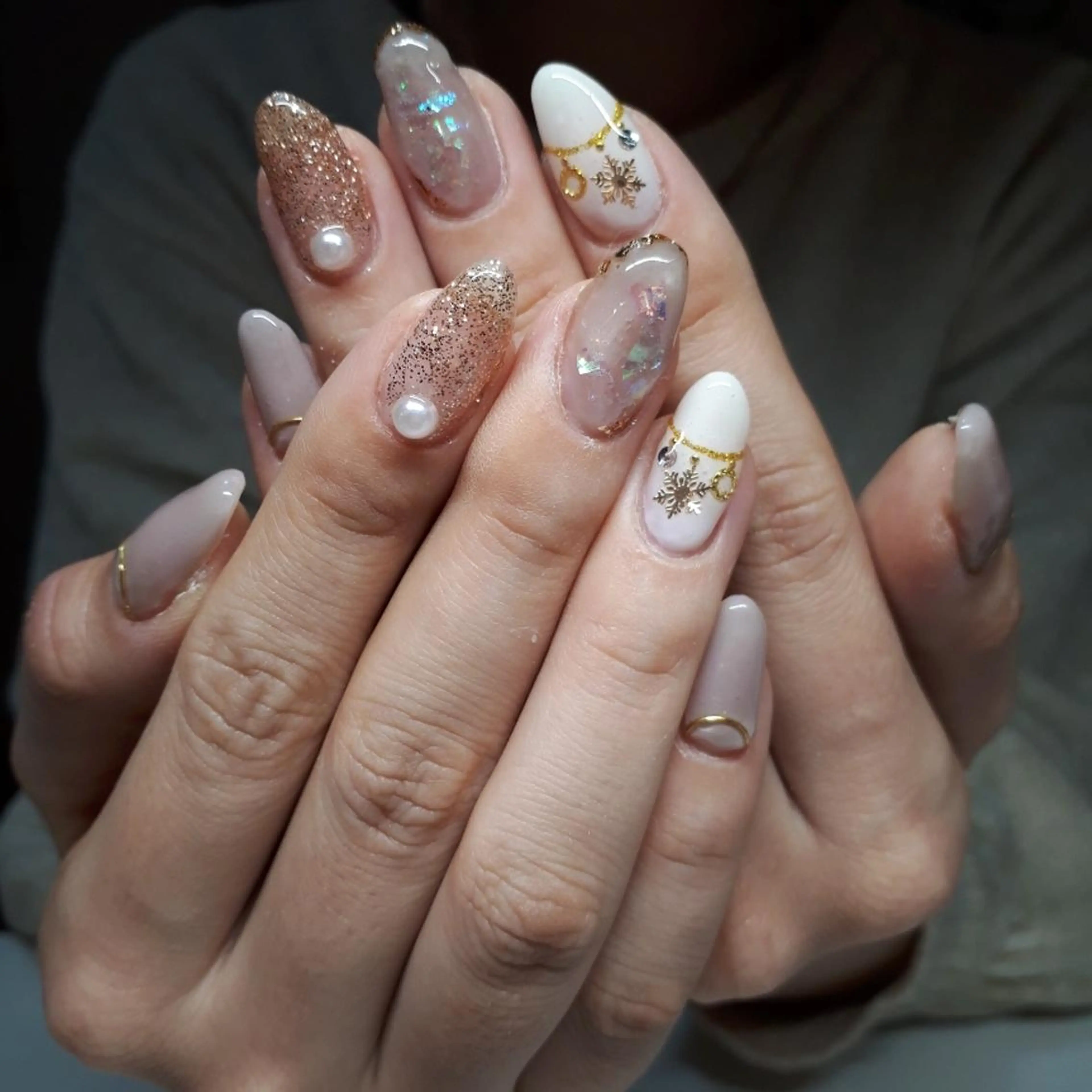 ネイル 冬ネイル ひだか あいこのネイルデザイン