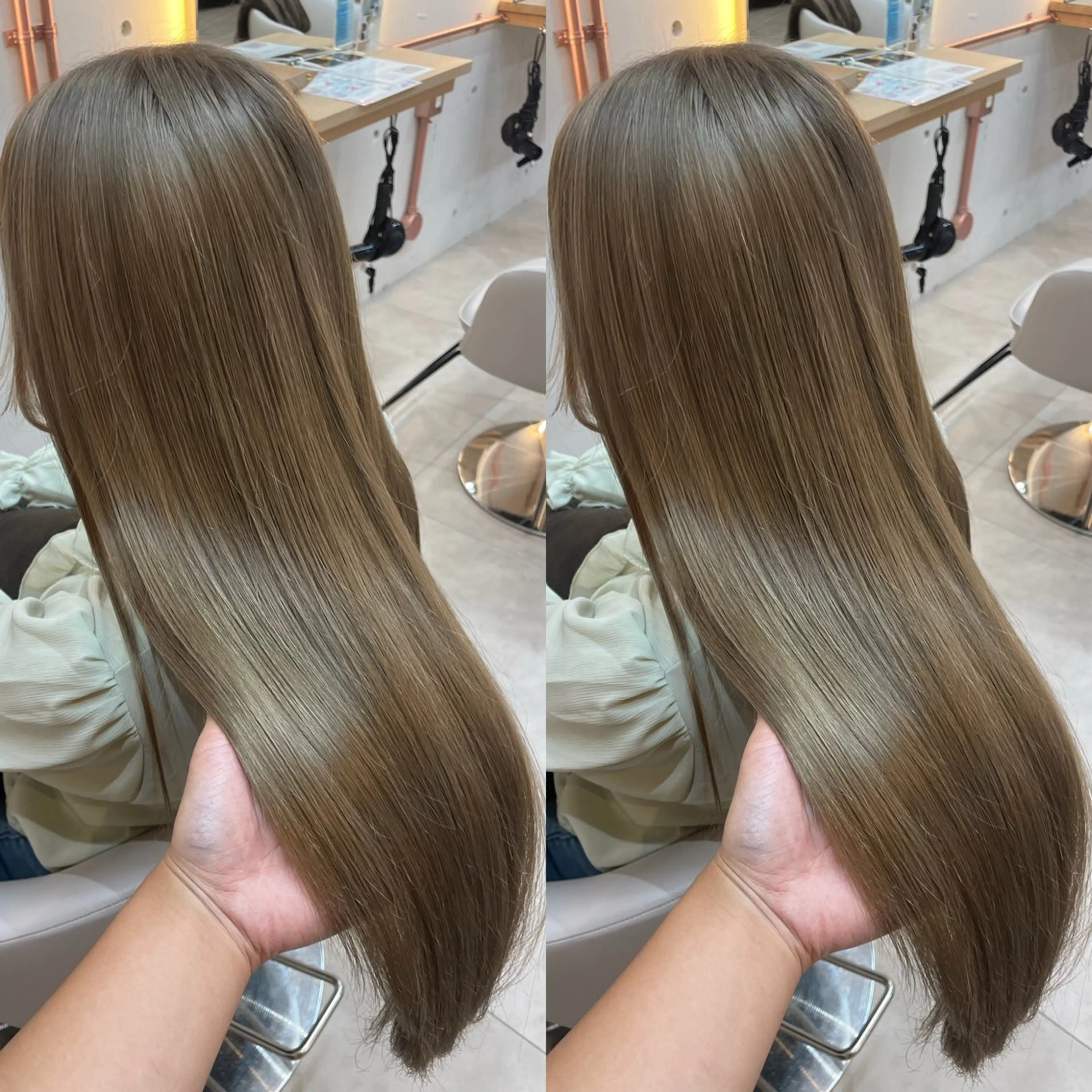 ロング カラー ヘアカラー トリートメント ヘアセット ブリーチ無しダブル カラー🦕まどかのヘアスタイル