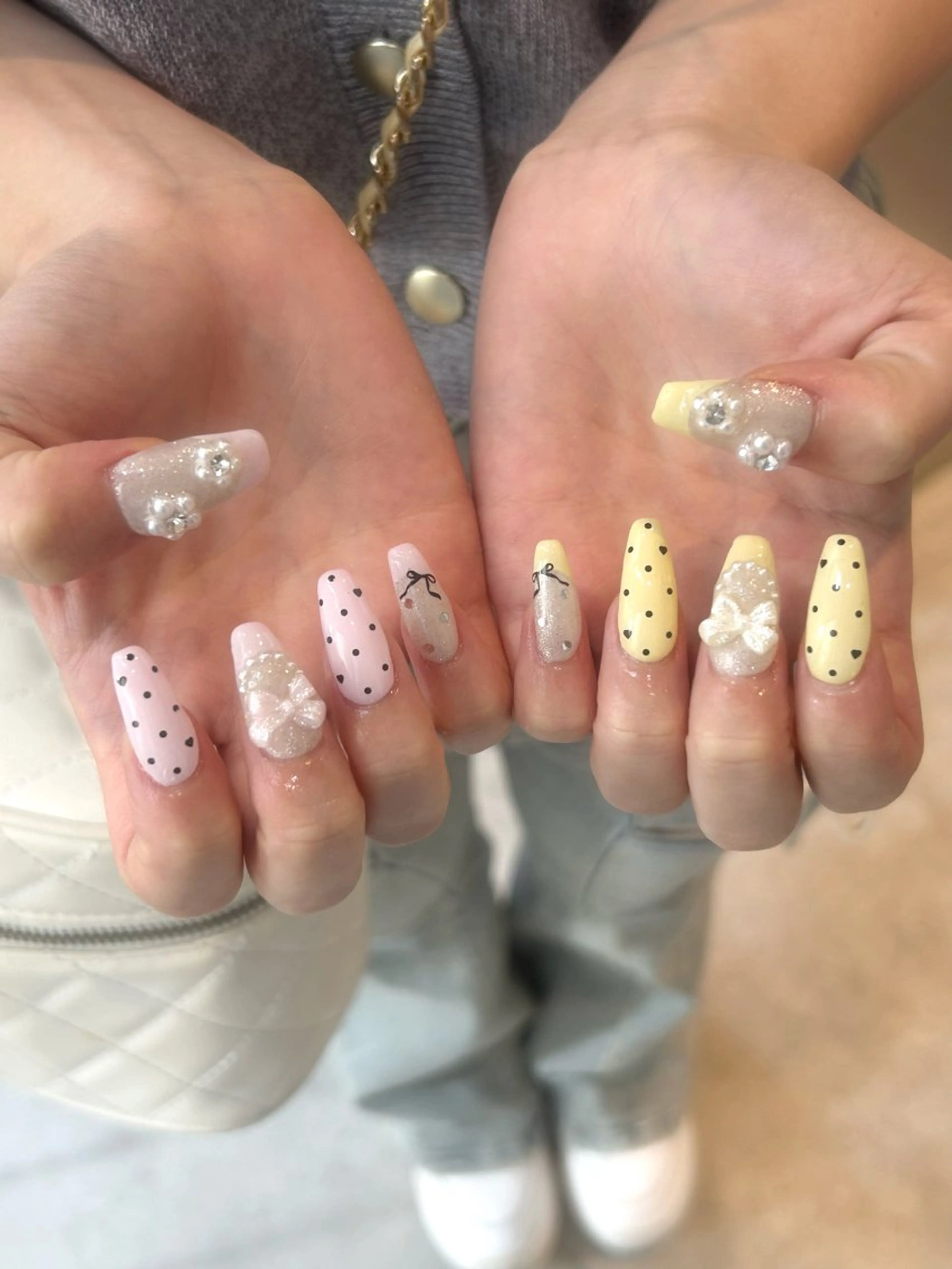 ネイル リボン ハンドネイル hinata池袋 🌙WOLTOKYOのネイルデザイン