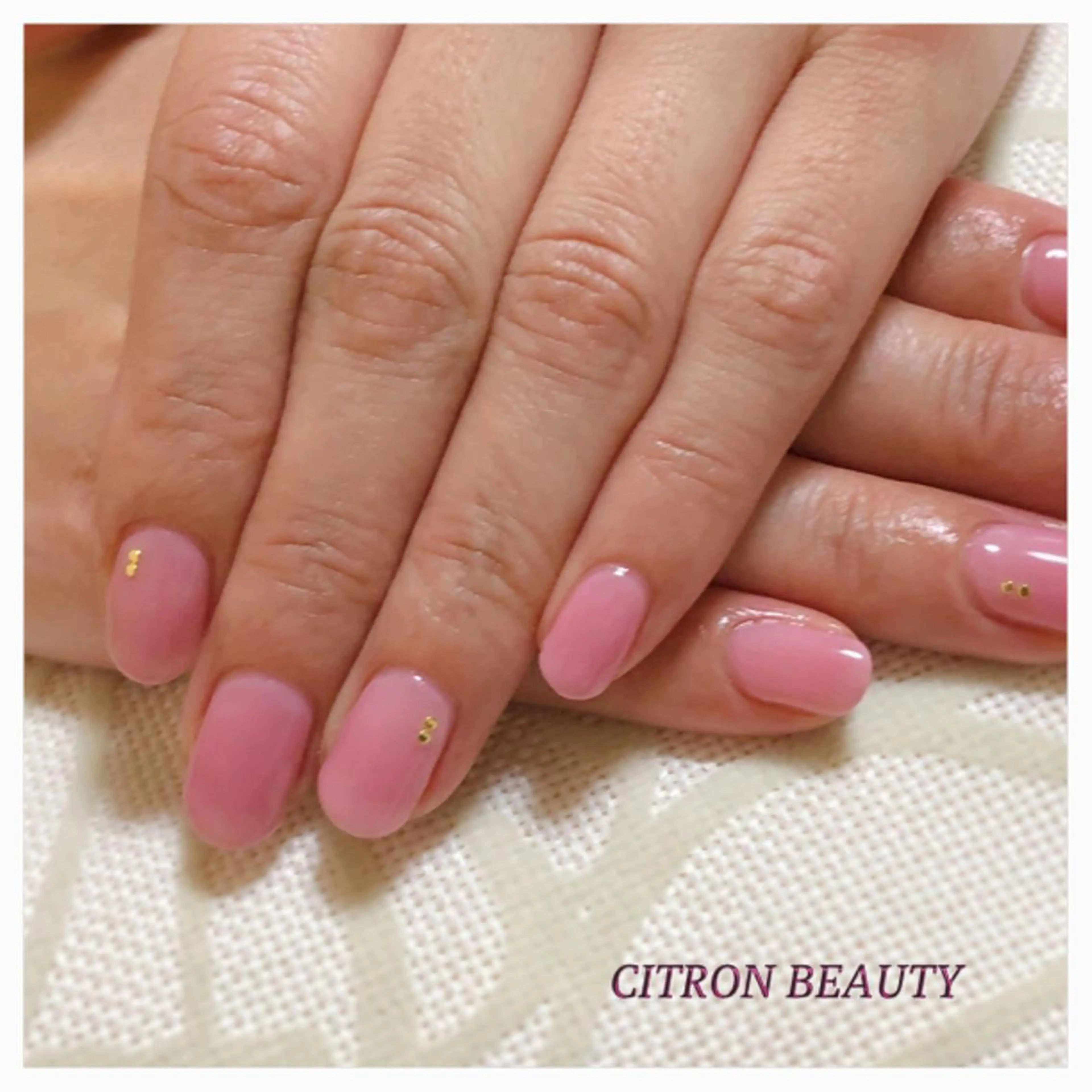 ネイル 桜ネイル ワンカラーネイル シンプルネイル CITRON NAIL💅練習生のネイルデザイン