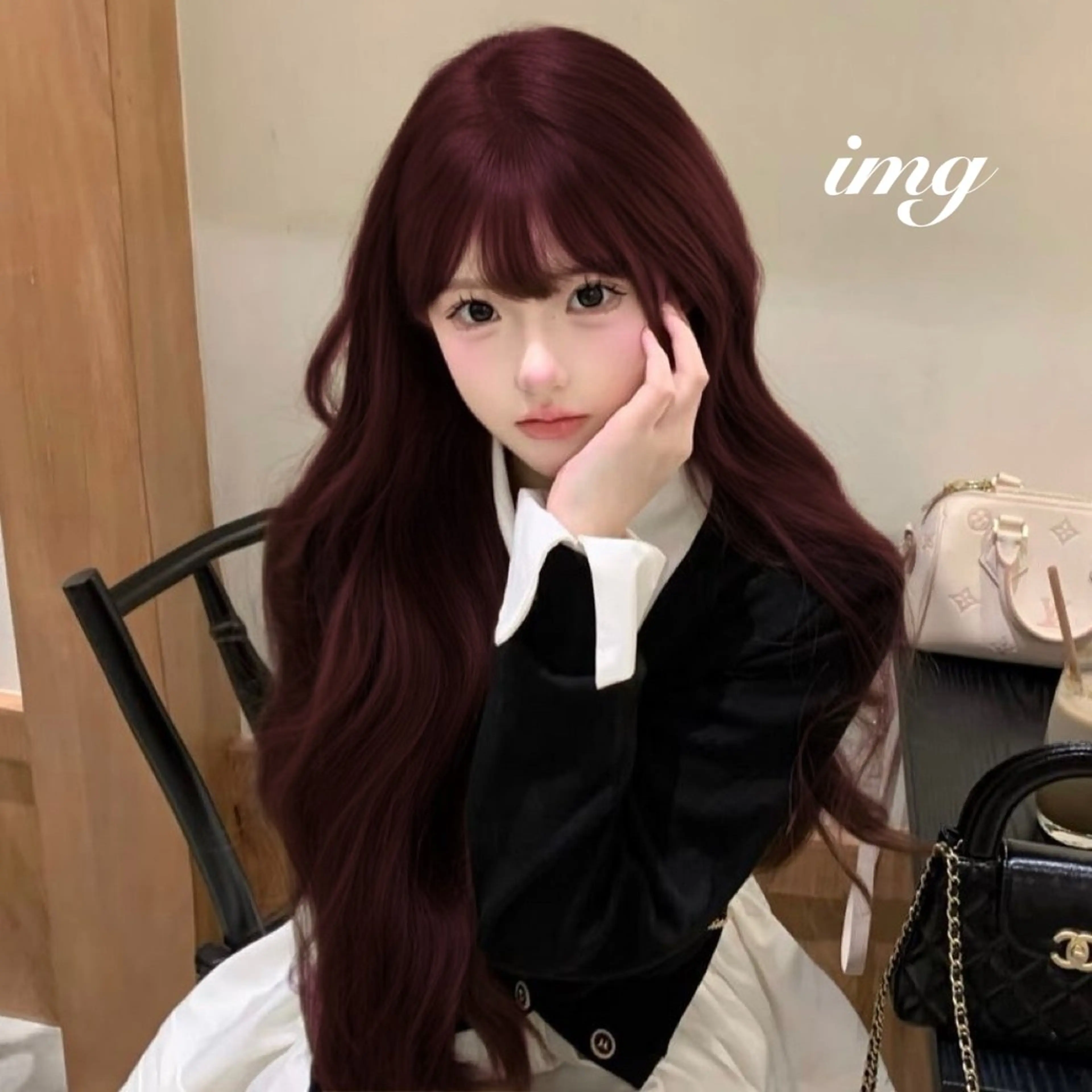 ロング カラー ヘアカラー トリートメント ブリーチなしで叶える 🍒モテ暖色🎀🪽のヘアスタイル