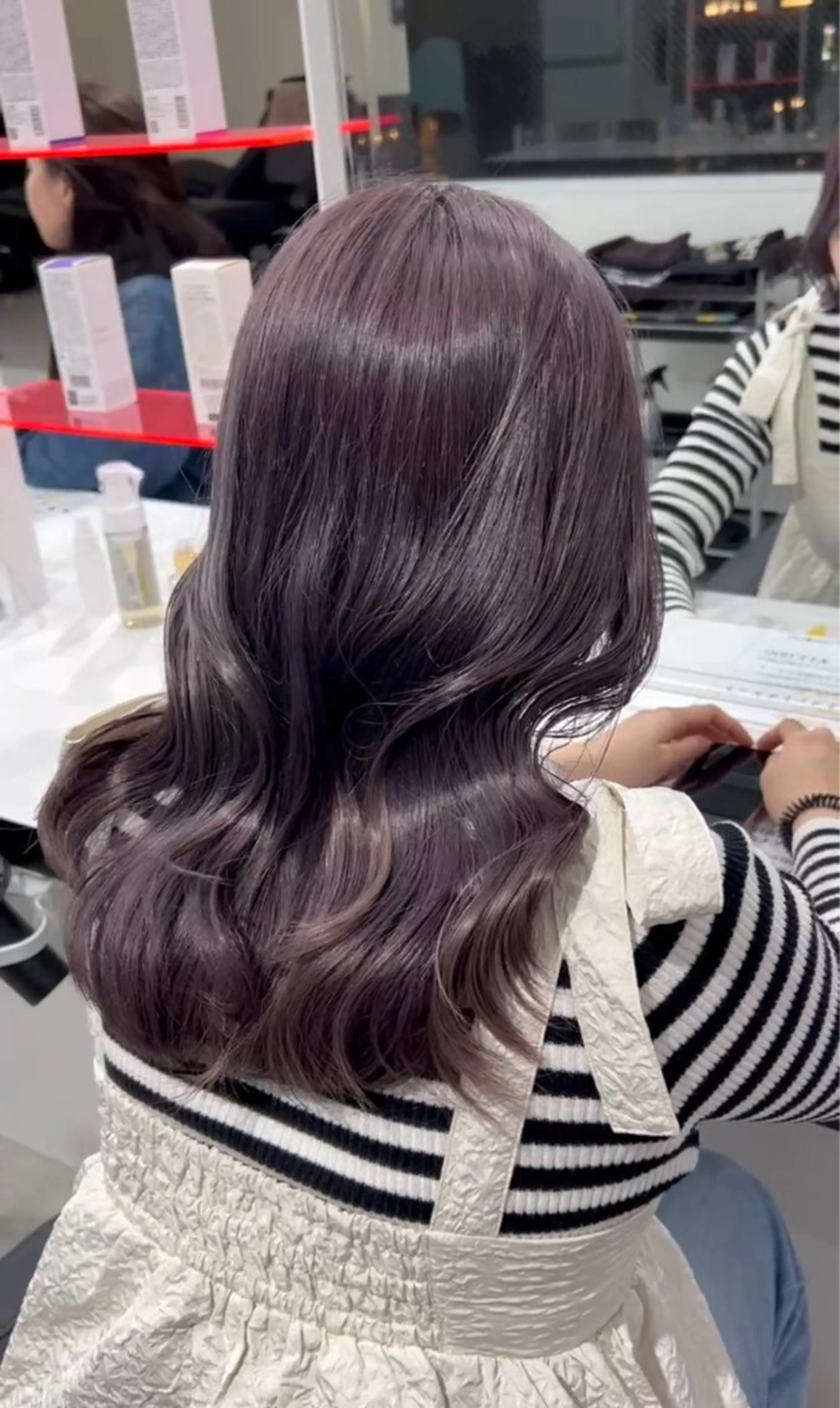 ロング 髪質改善 トリートメント 韓国風艶カラー🪽 yuuna🪽🍨のヘアスタイル
