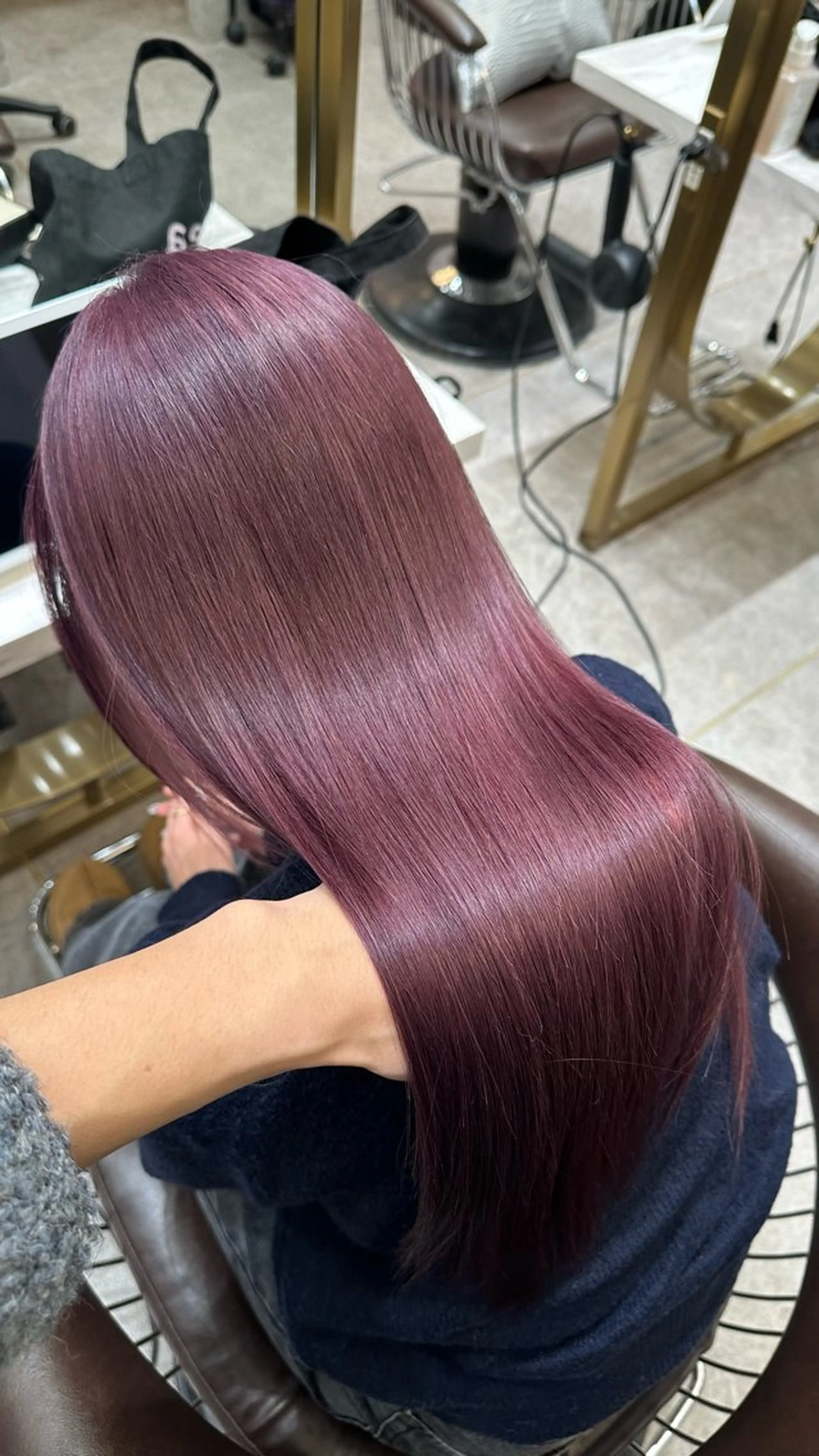 ロング カラー ダブルカラー 韓国レイヤーKYONのヘアスタイル