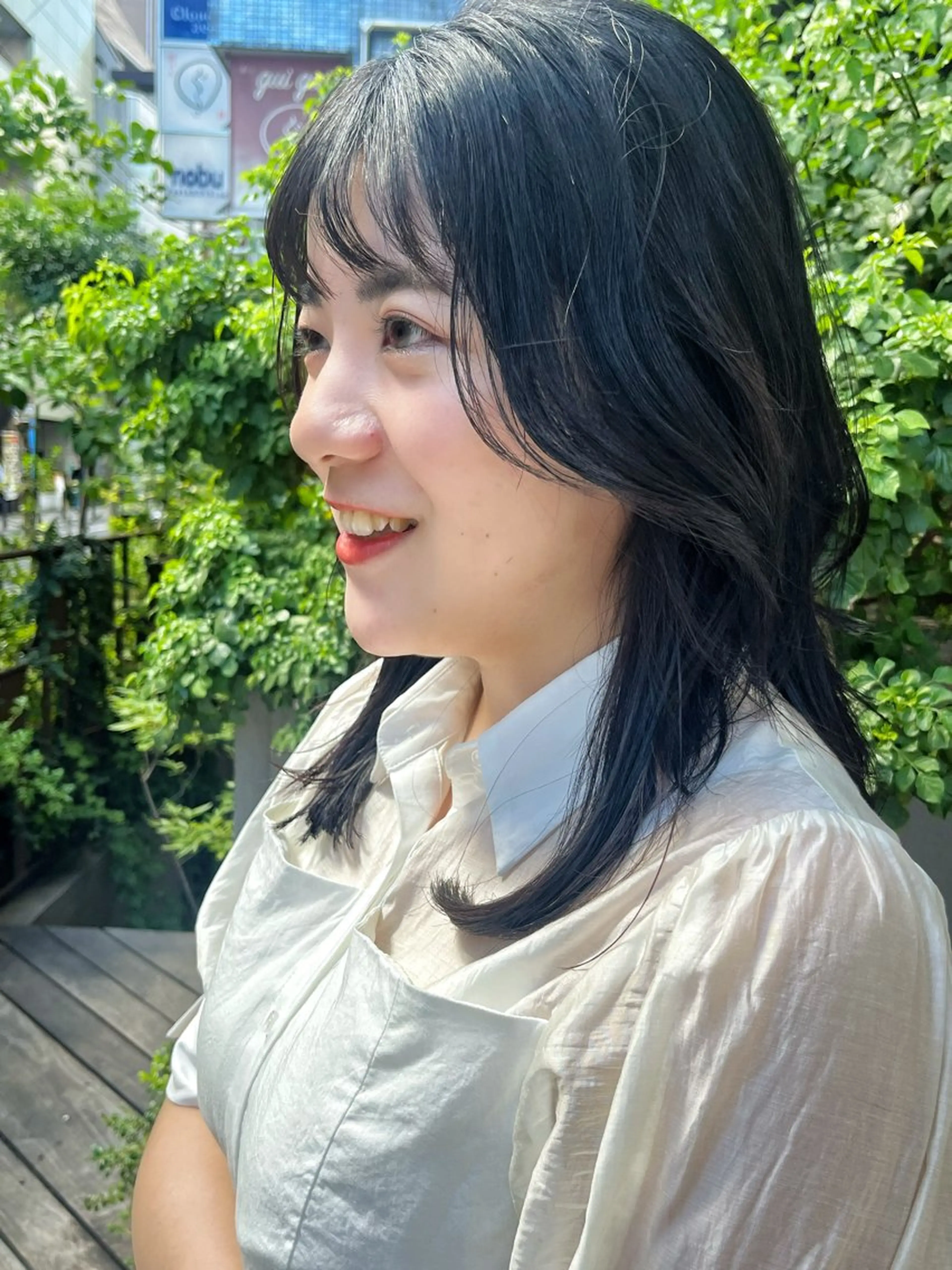 セミロング lounge×morio ikebukuro所属・田畑 優希のヘアスタイル