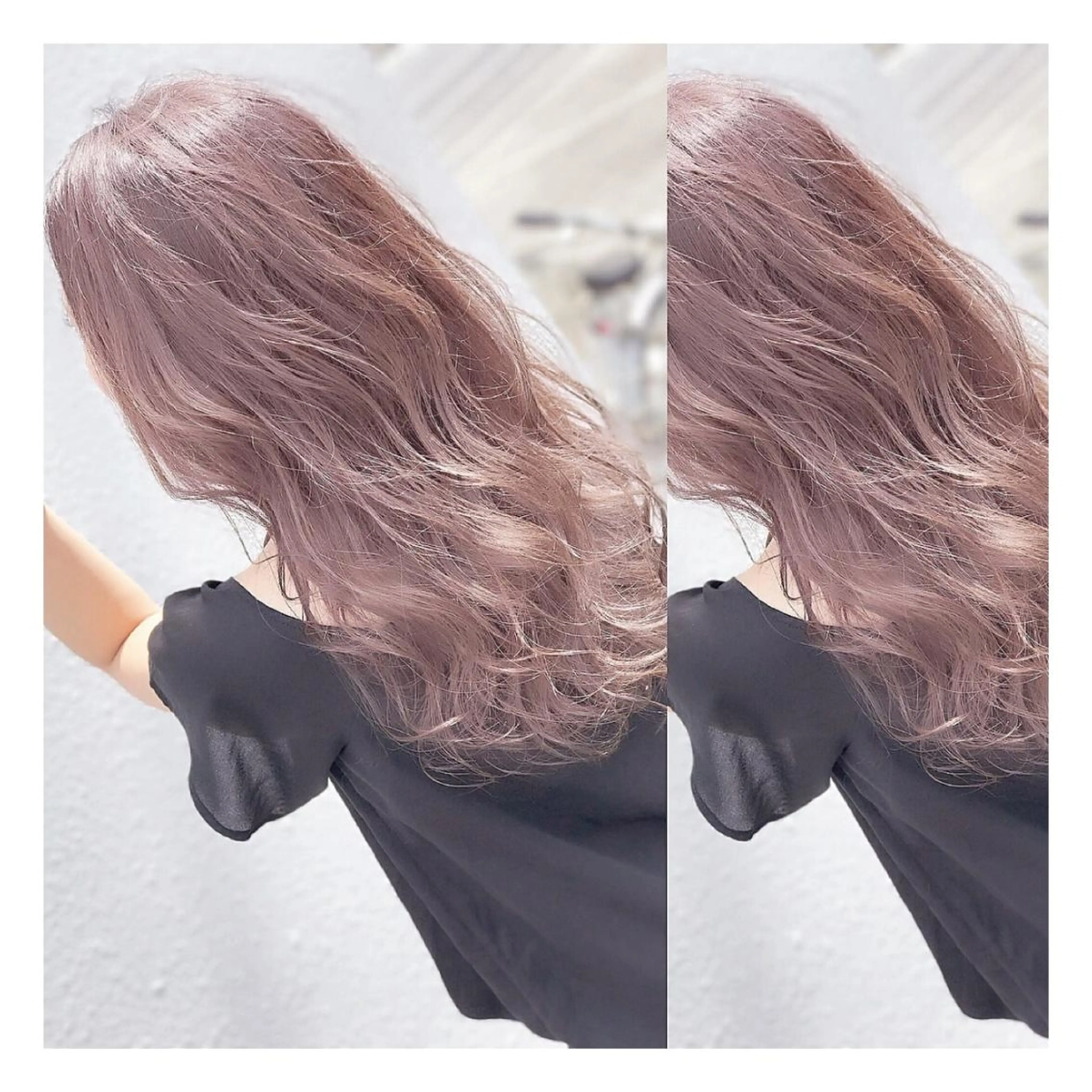 パーマ セミロング カラー ba-boo 広島のヘアスタイル