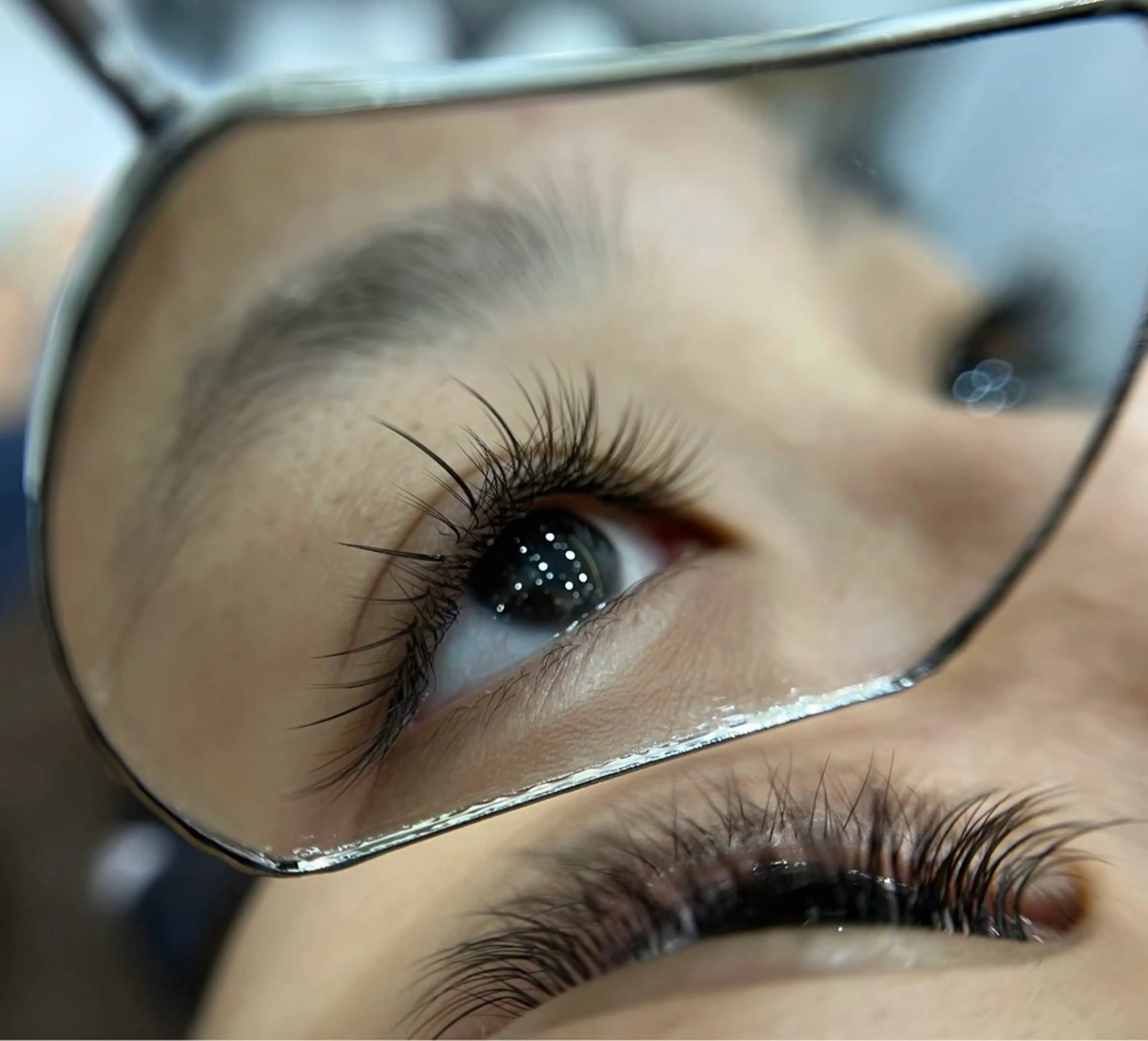 マツエク・マツパ バインドロック 束感まつ毛 フラットラッシュ 韓国風マツエク ナチュラル マツエク RiRi ネイル/マツエクのネイルデザイン