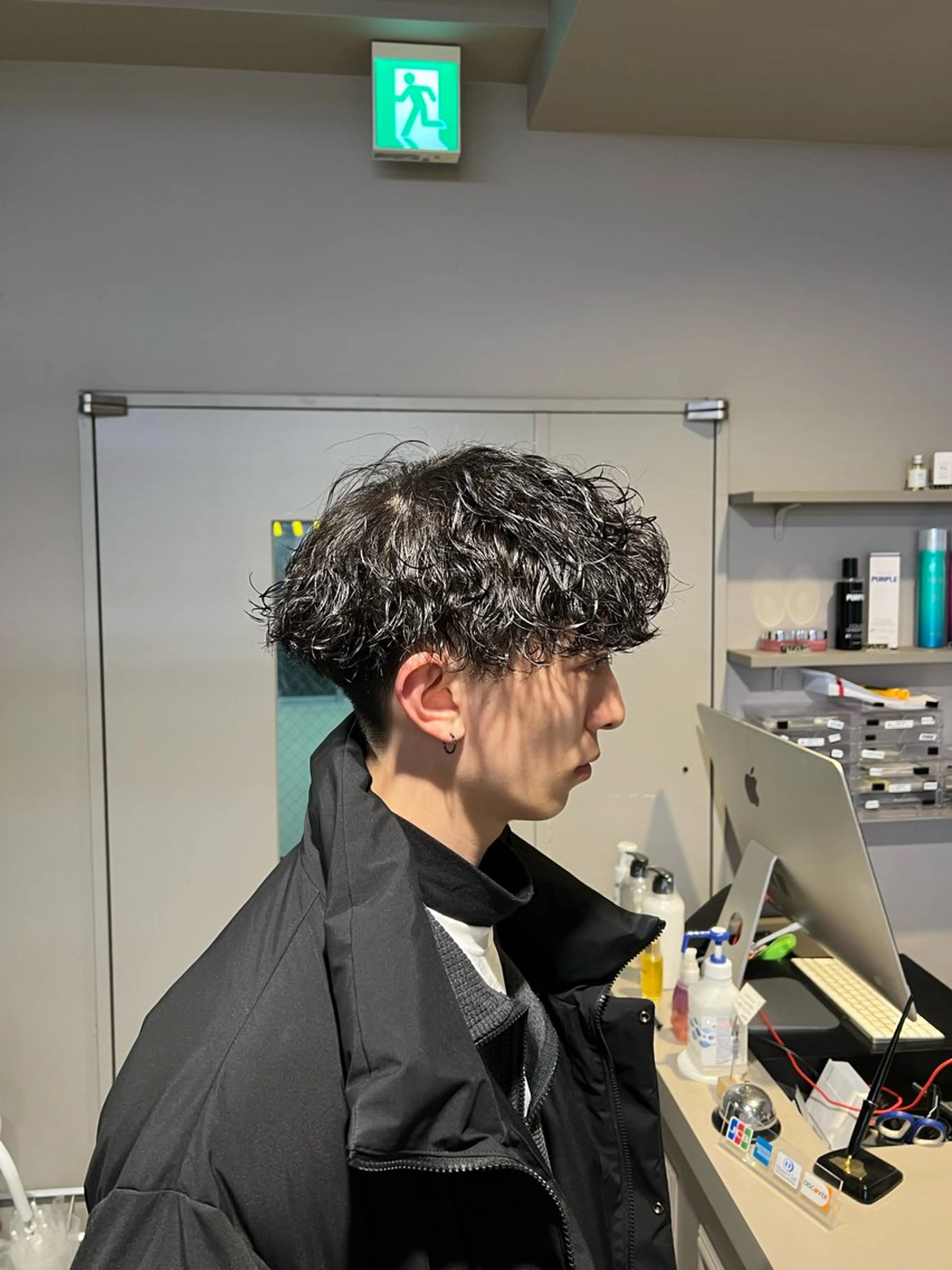 ショート カラー パーマ メンズ カット パーマ 韓国レイヤーカット /REIのヘアスタイル