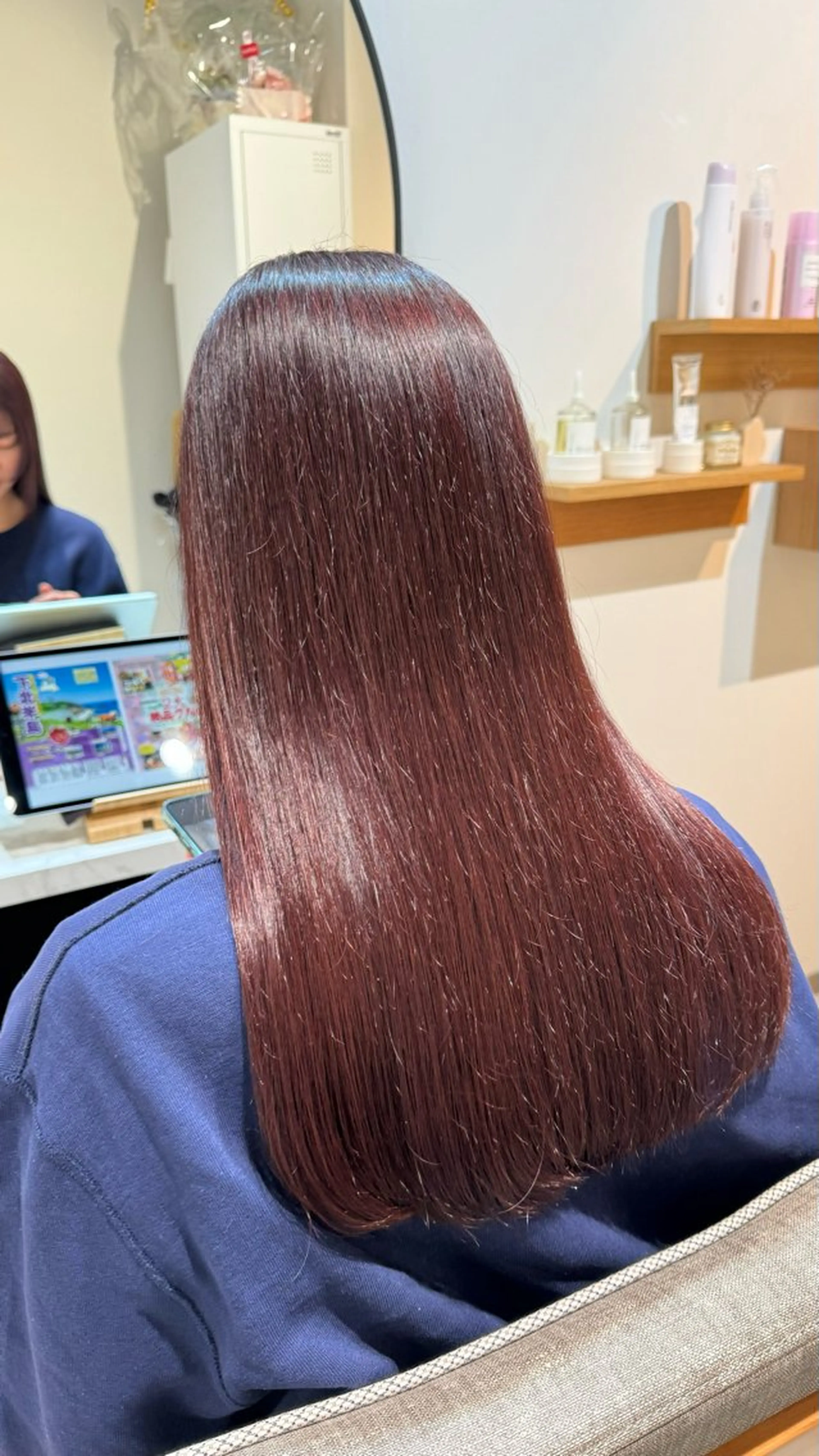 セミロング カラー ブリーチ ブリーチなしカラー カット ヘアカラー haru .のヘアスタイル