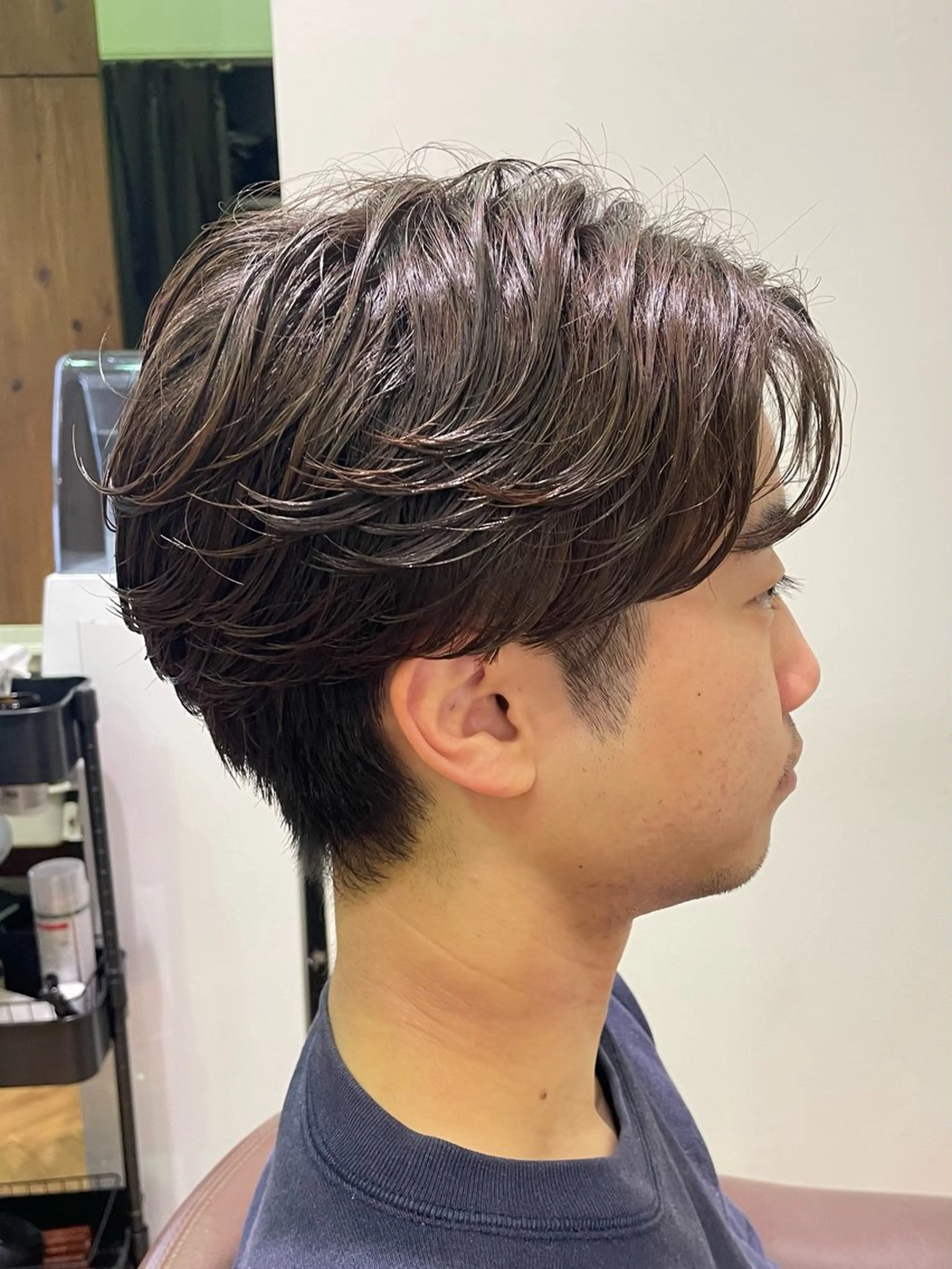 ショート パーマ メンズ メンズパーマ 溝口 槙里也のヘアスタイル