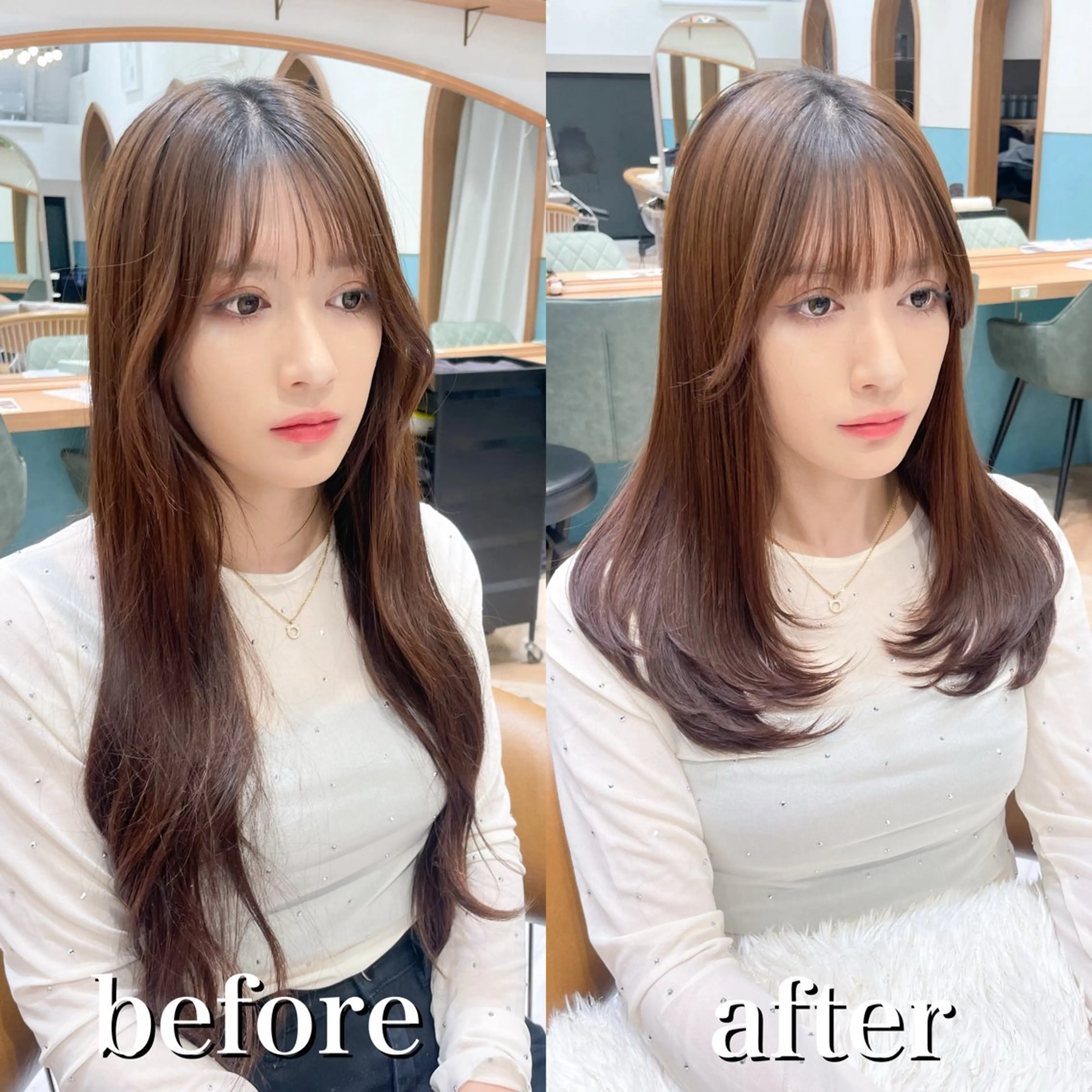 ロング カット トリートメント 韓国レイヤー 🧸🤍ちずみのヘアスタイル