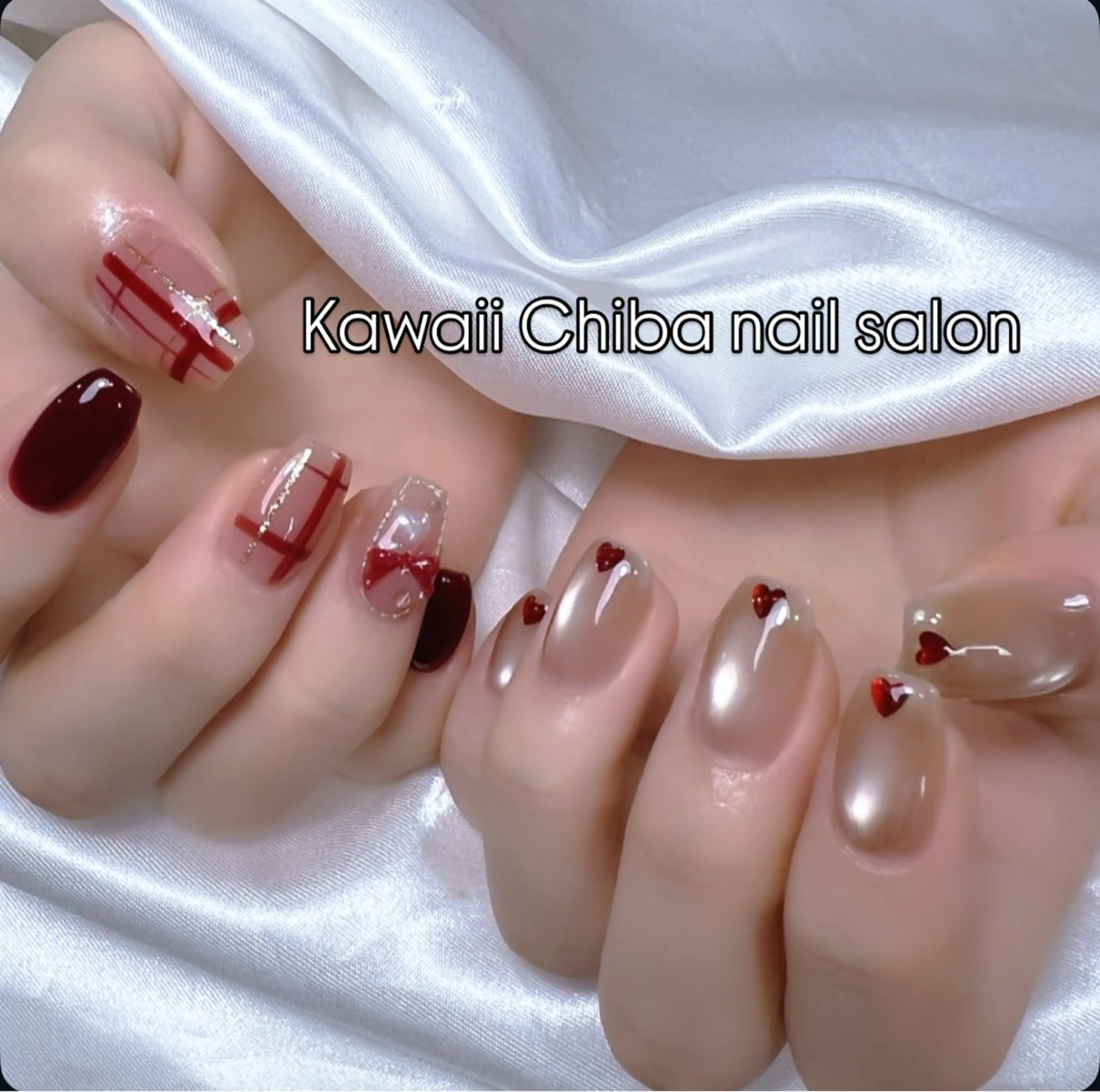 ネイル 長さ出し フレンチネイル ジェルネイル ガーリー 韓国ネイル Kawaii Chiba nailのネイルデザイン