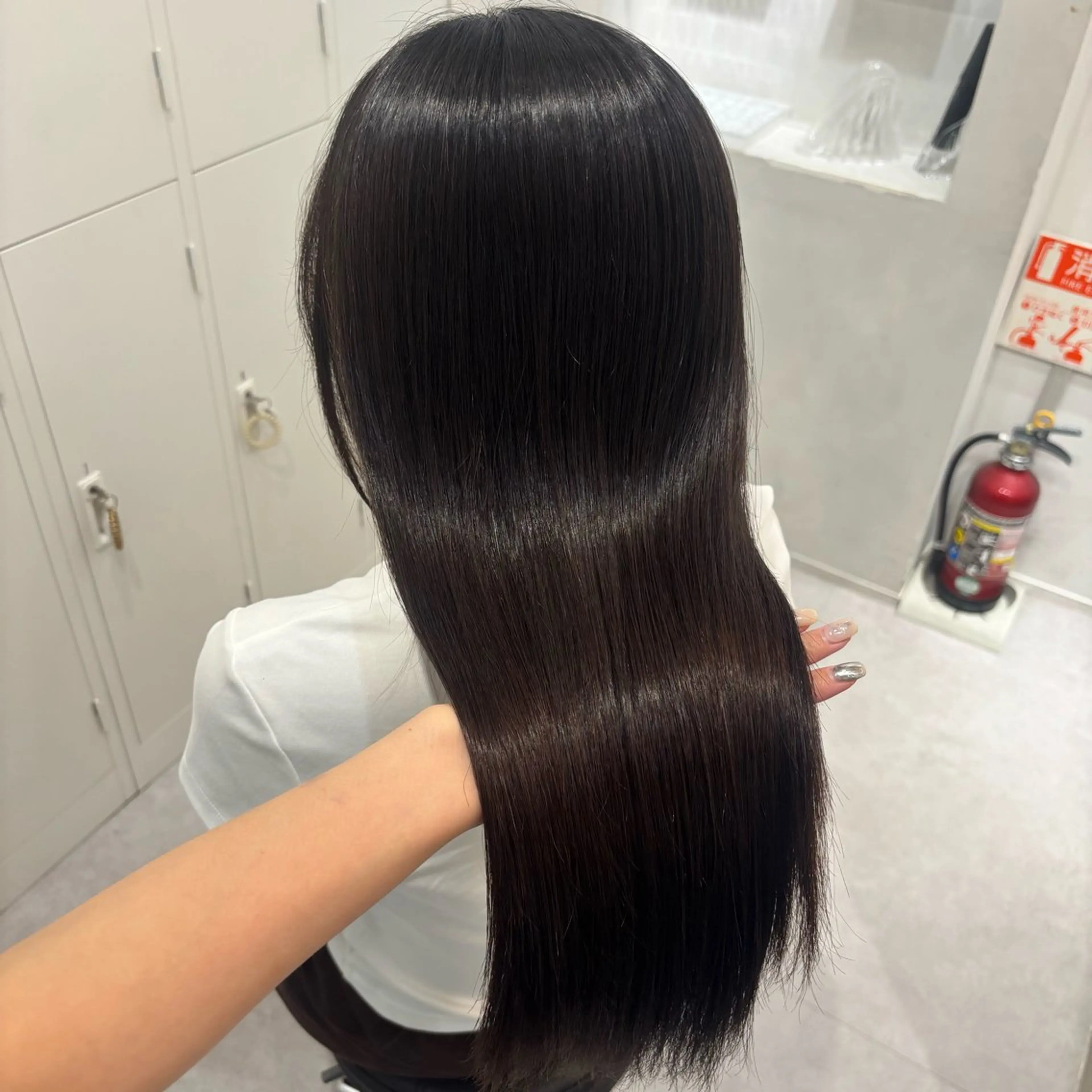 ロング カット ヘアカラー 縮毛矯正 トリートメント hina /髪質改善/カラーのヘアスタイル