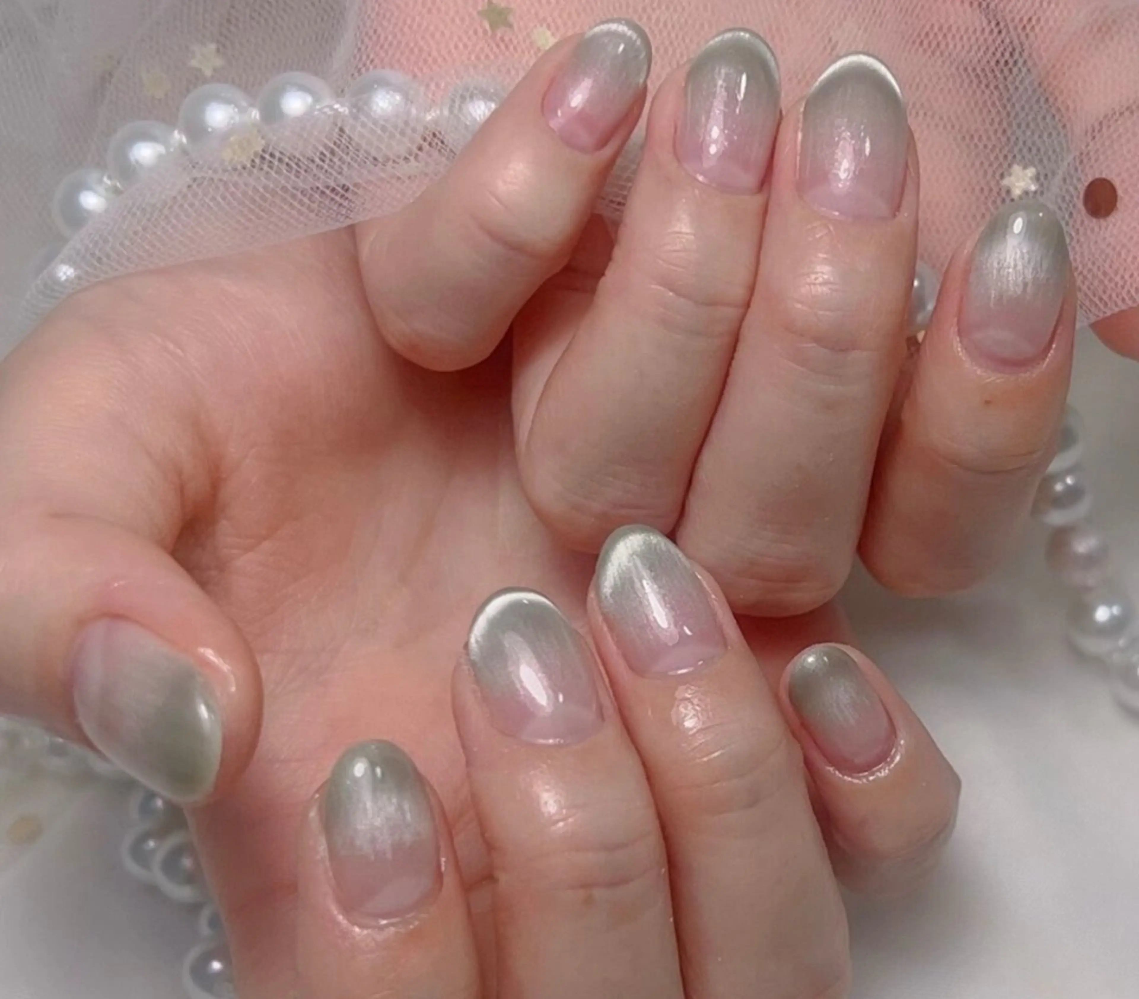 ネイル アートネイル フレンチネイル ジェルネイル グラデーション 韓国ネイル 村中 ハナのネイルデザイン