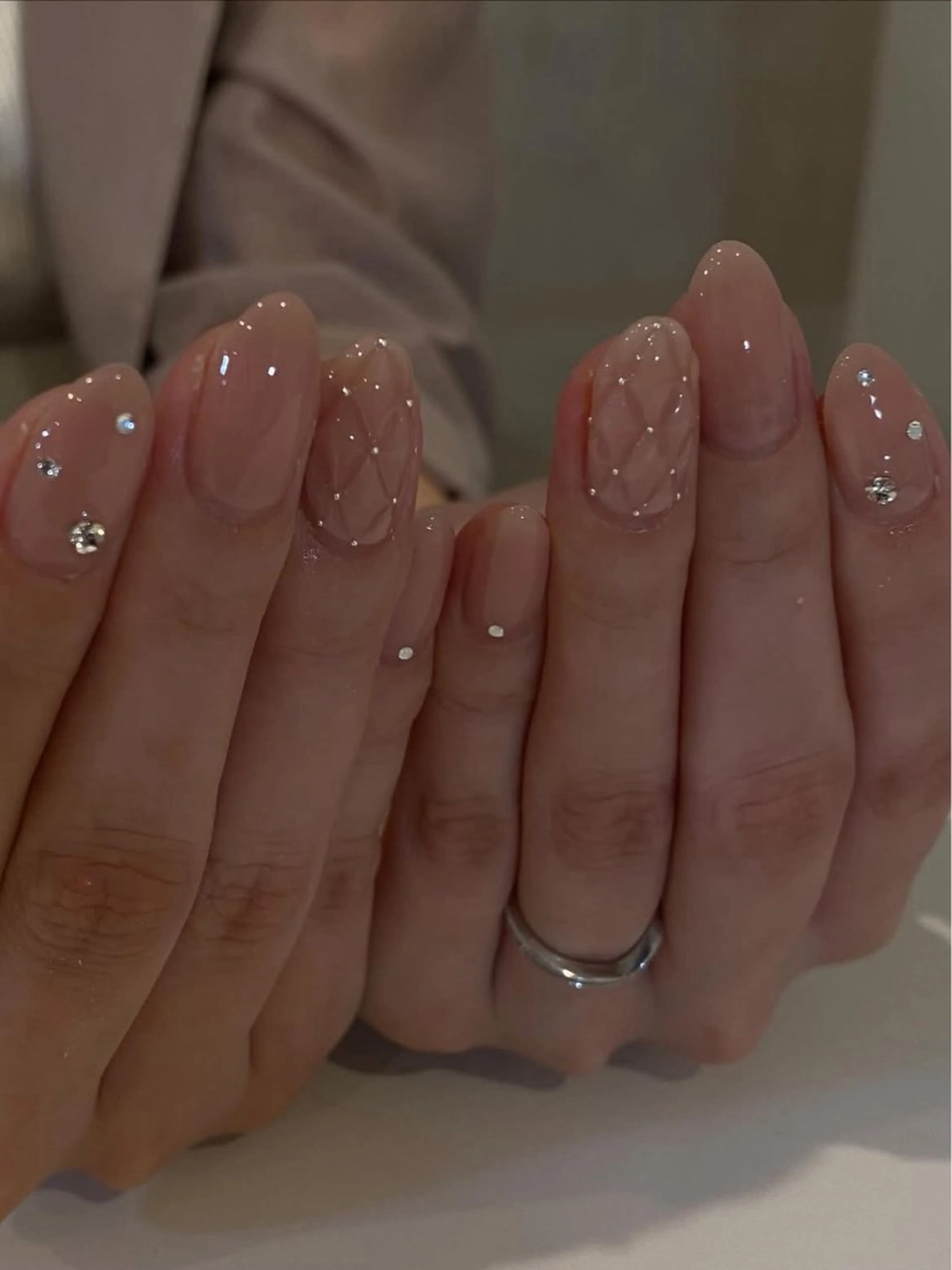 ネイル アートネイル フレンチネイル ジェルネイル 持ち込み ニュアンスネイル ハンドネイル ANA.CHUO 本川越店舗のネイルデザイン