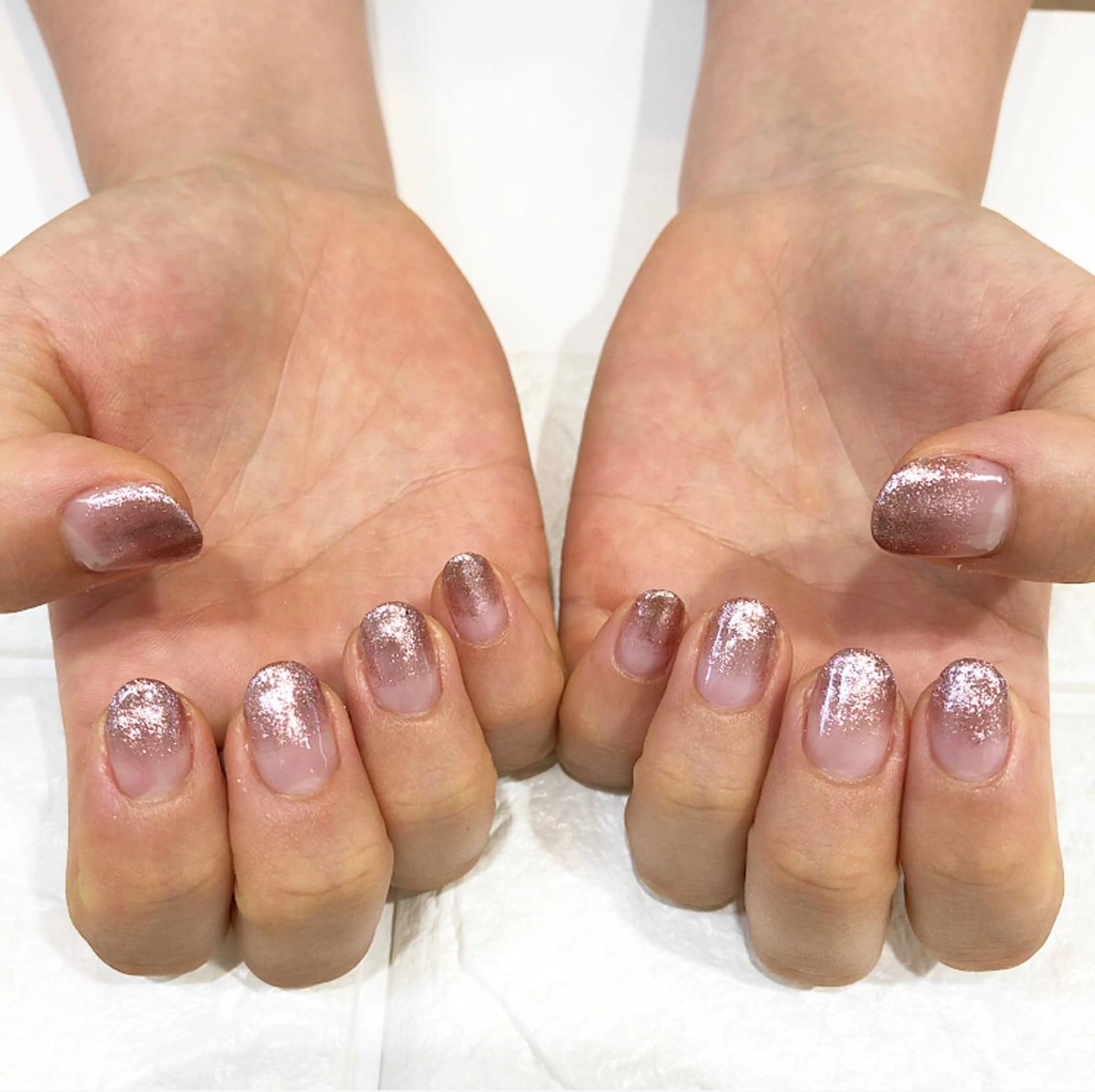 ネイル グラデーション ラメ(グリッター) ラメグラデーション rina eye&nailのマツエク・マツパデザイン