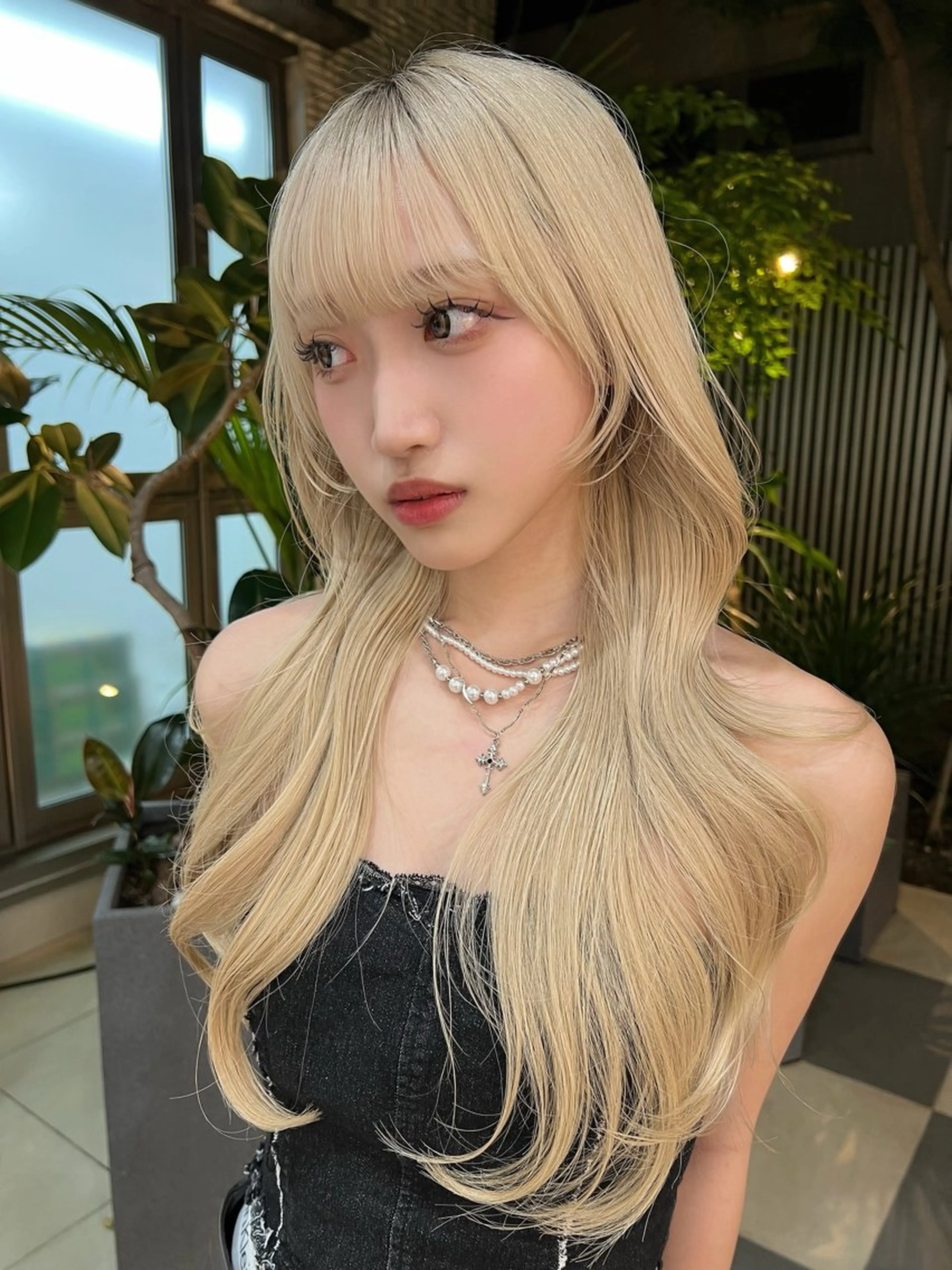 ロング カラー カット ヘアカラー トリートメント belle   表参道　terrace所属・抜きっぱなしブロンド /ハイトーン/カナタのヘアスタイル