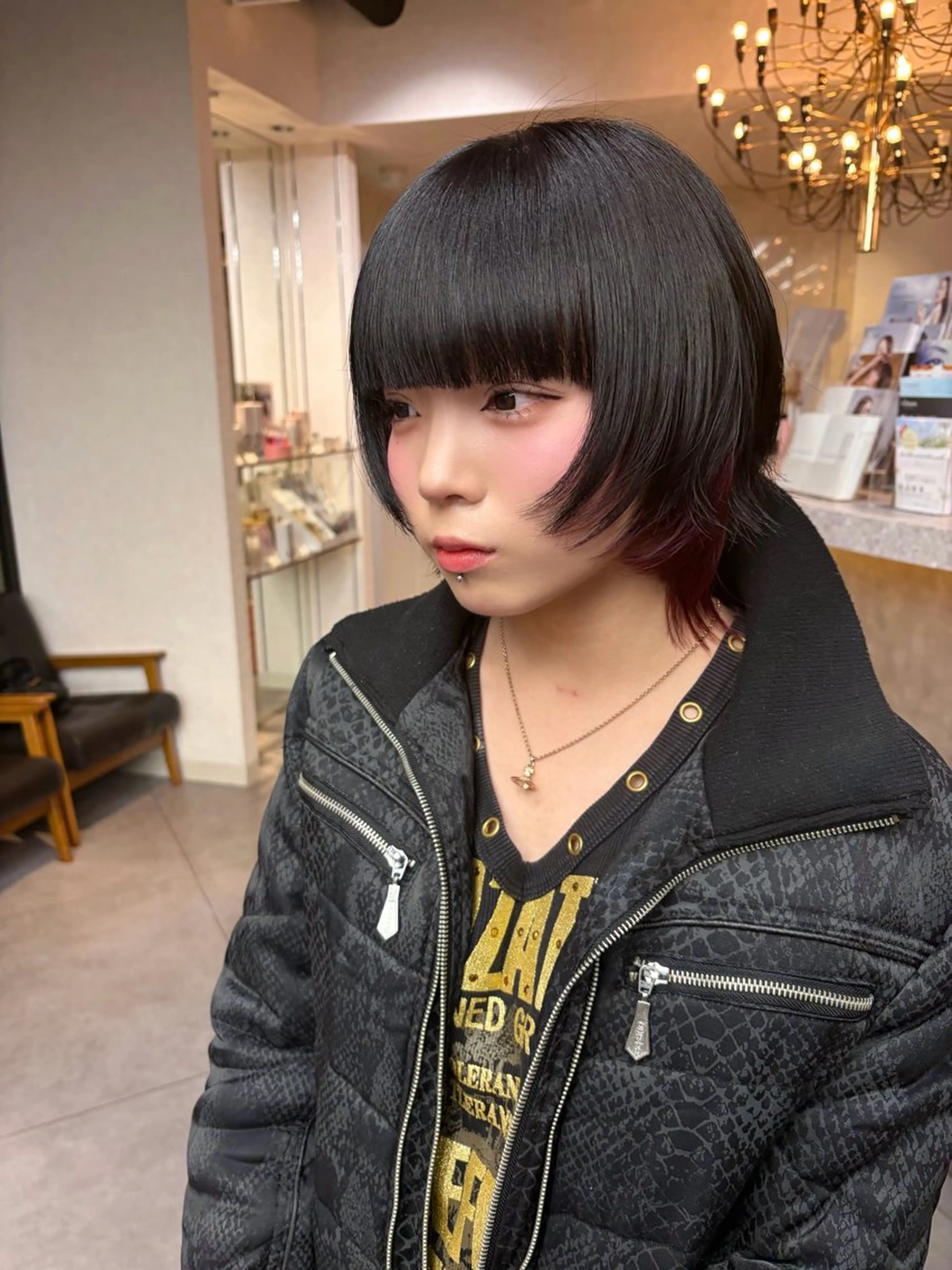 ショート カラー 藤原快斗/レイヤー /ウルフ/ハイトーンのヘアスタイル