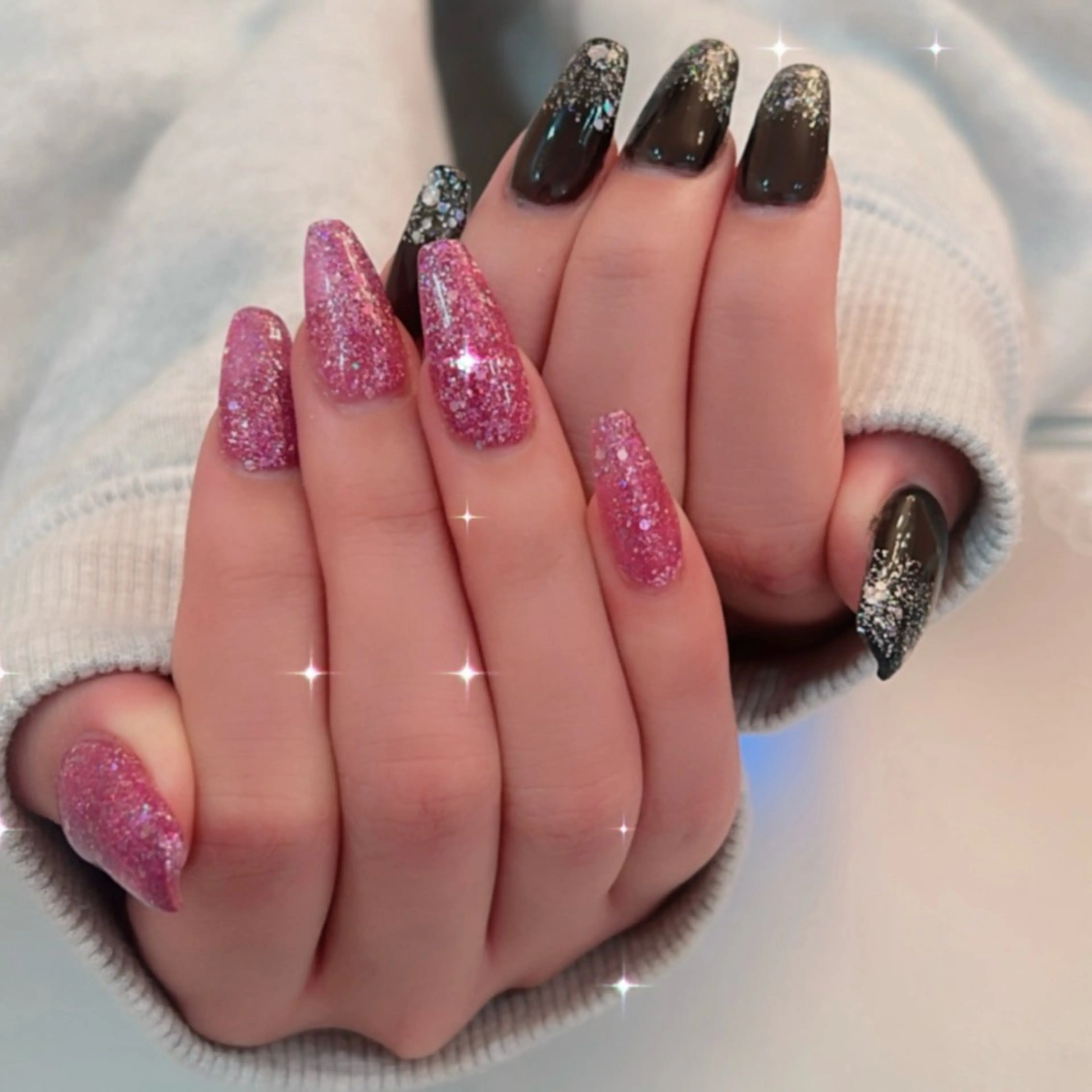 ネイル 長さ出し フラッシュネイル ハンドネイル CherieNail 💗manaのネイルデザイン