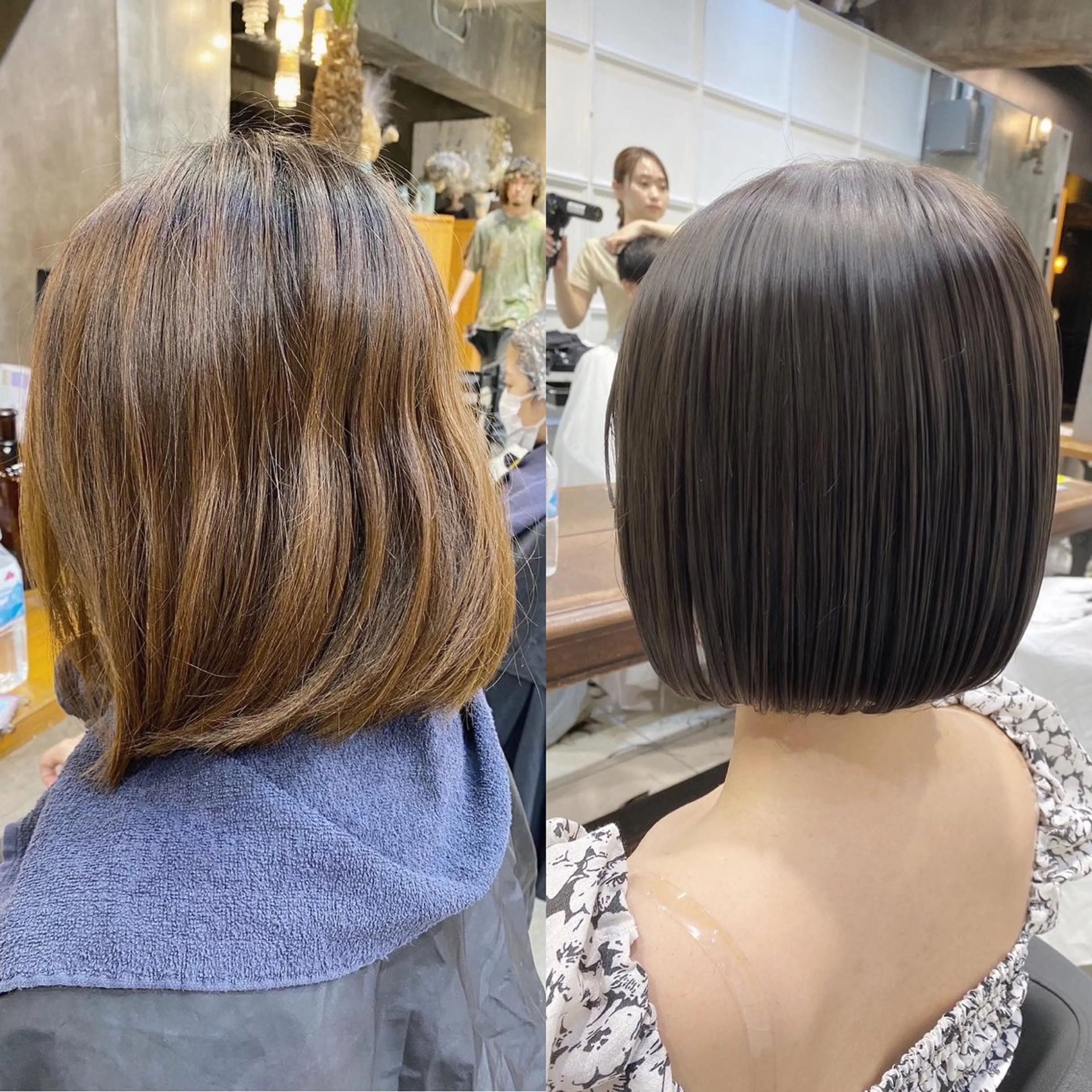 カラー グレージュ カーキグレージュ ボブ カット ヘアカラー トリートメント Ms.CHARM所属・透明感カラー🌿 グレージュ🐺陽介のヘアスタイル