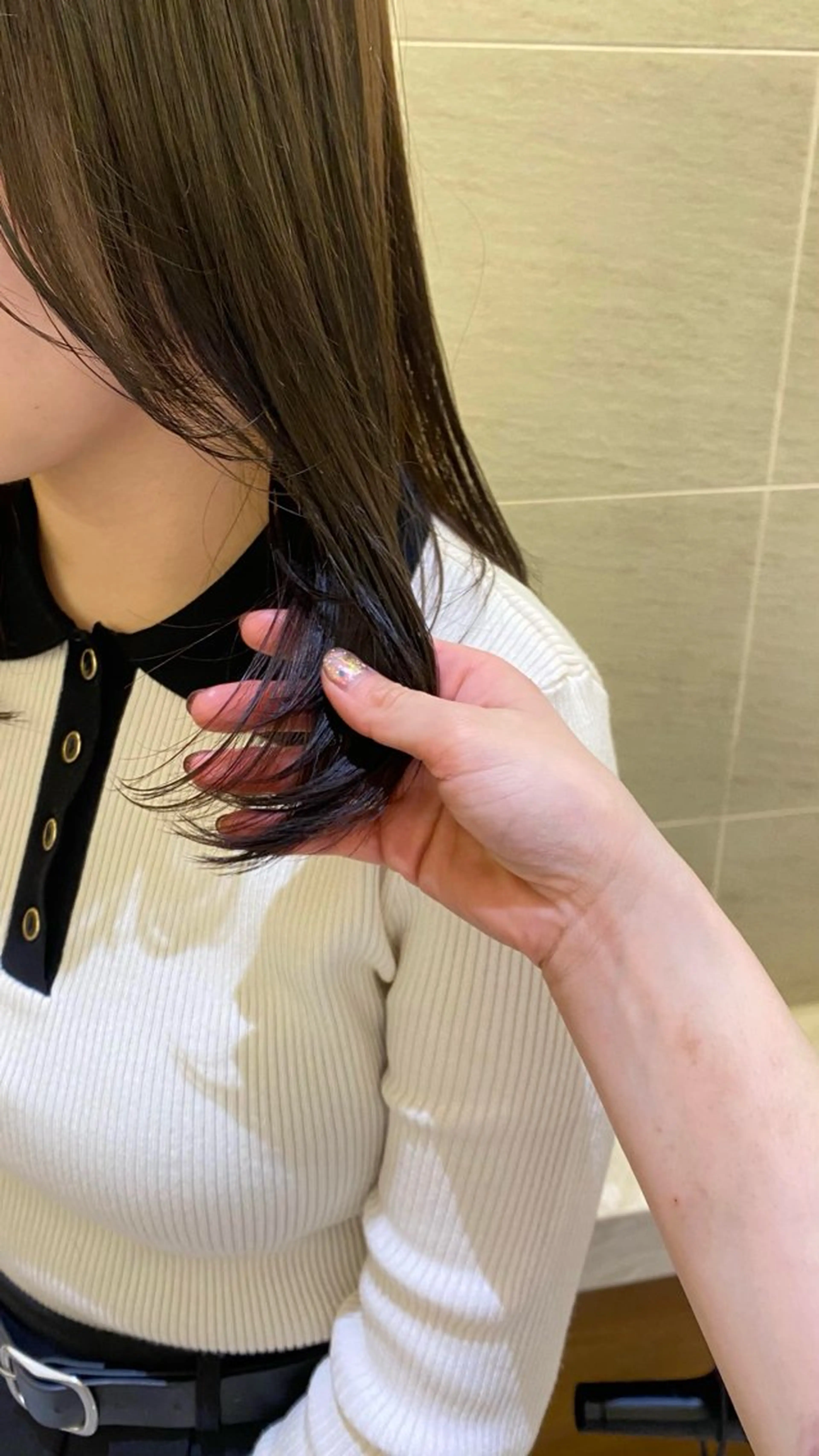 ミディアム カラー 《無料カットモデル / perm》ナミのヘアスタイル