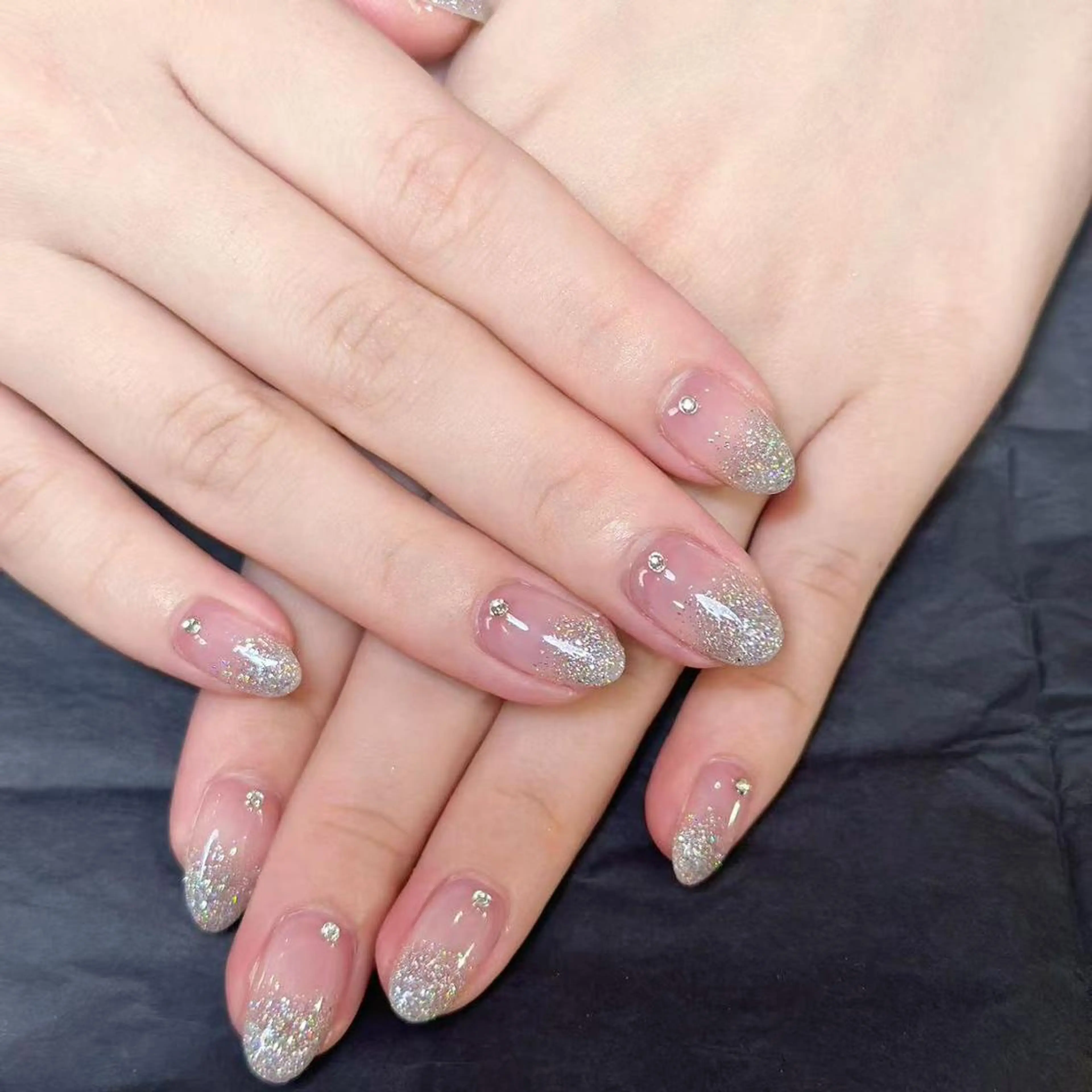 ネイル アートネイル オーロラネイル ガーリー キラキラネイル 韓国ネイル ハンドネイル Diamond NAIL💝のネイルデザイン