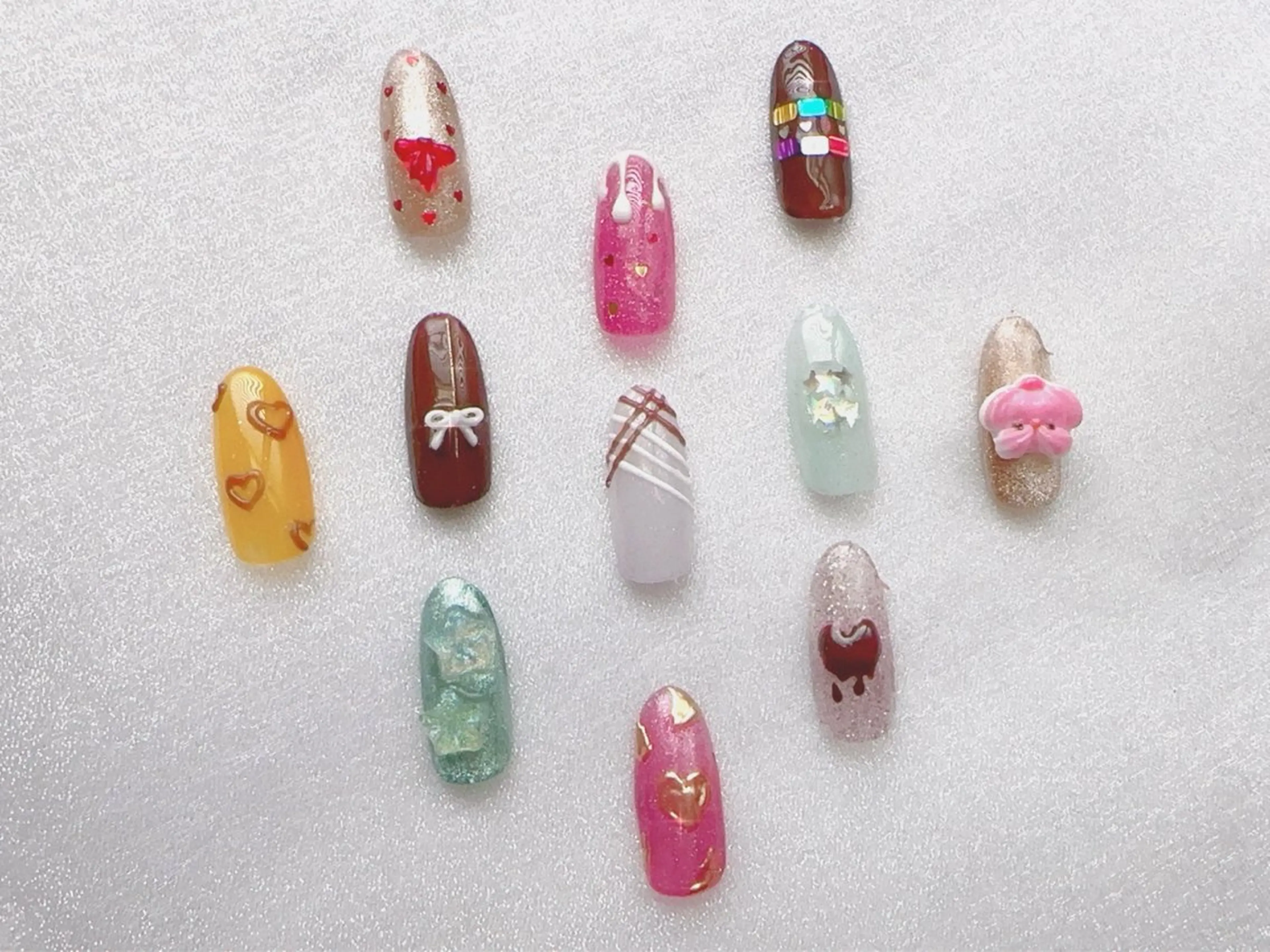 ワンカラー+バレンタインアート2本（オフあり）の写真