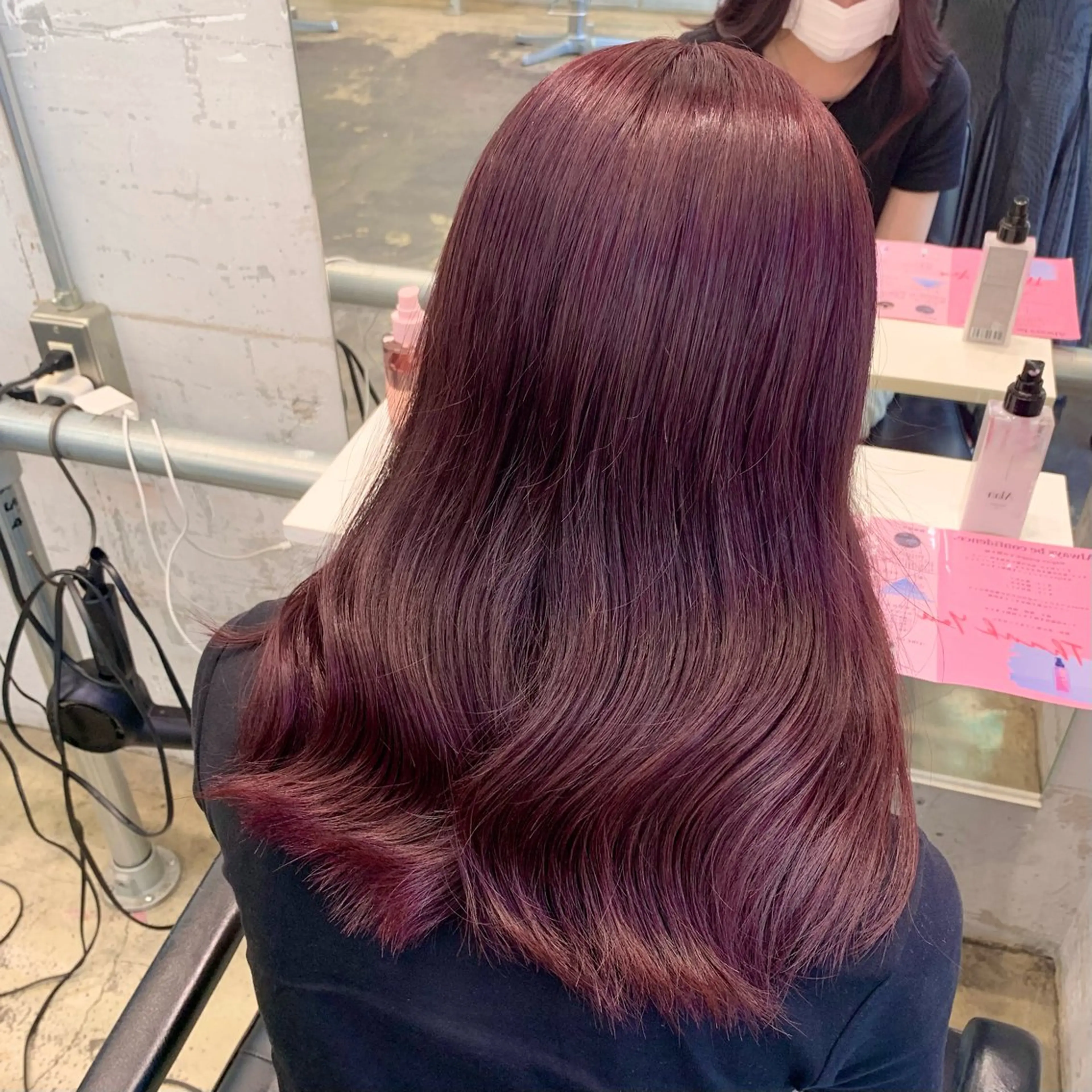 ロング カラー ヘアアレンジ ラベンダーカラー ピンクカラー ピンクラベンダー 🥀モテ暖色× エクステ🥀あかりのヘアスタイル