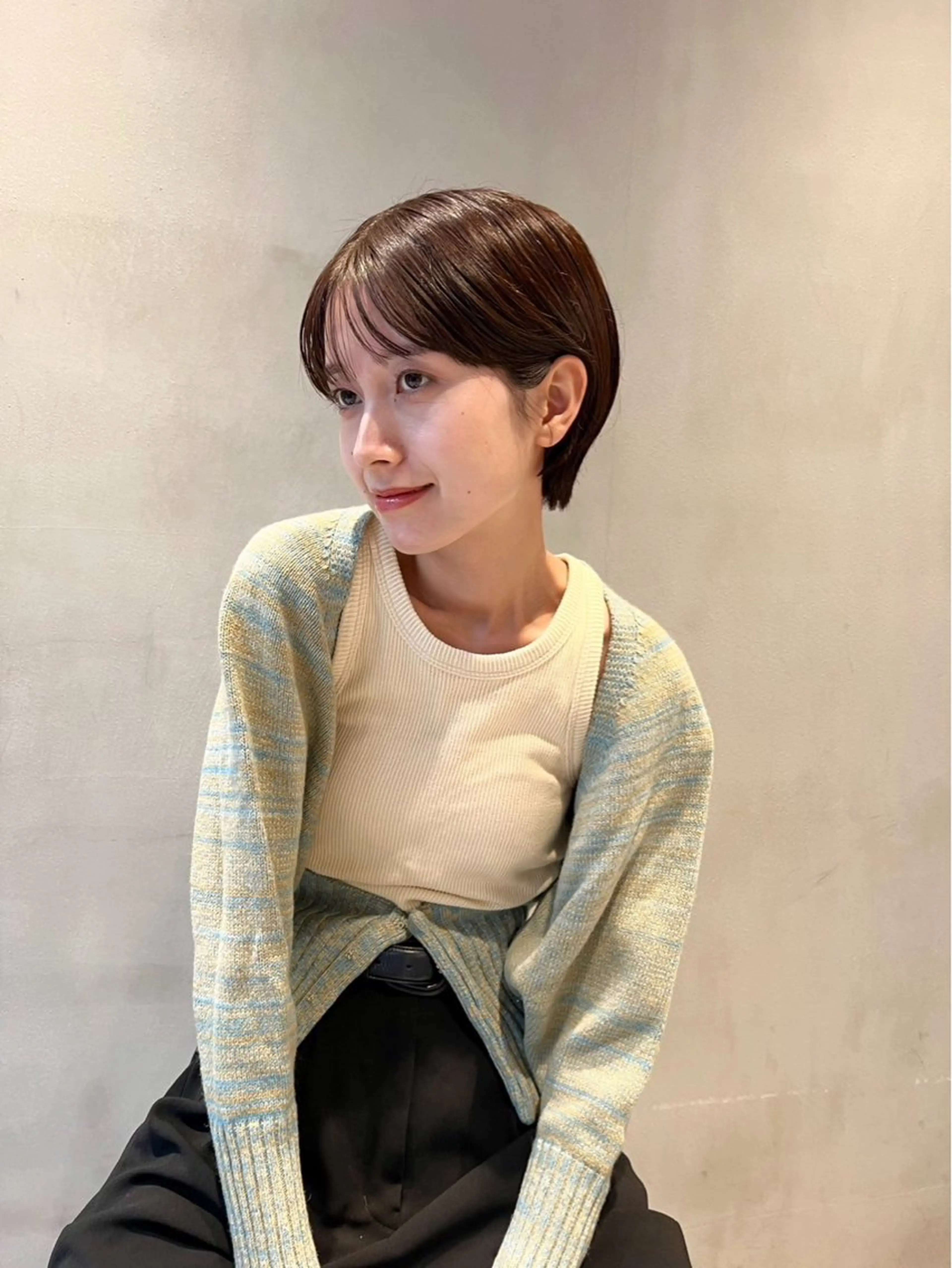 ショート センターパート/ 暖色カラーayuのヘアスタイル