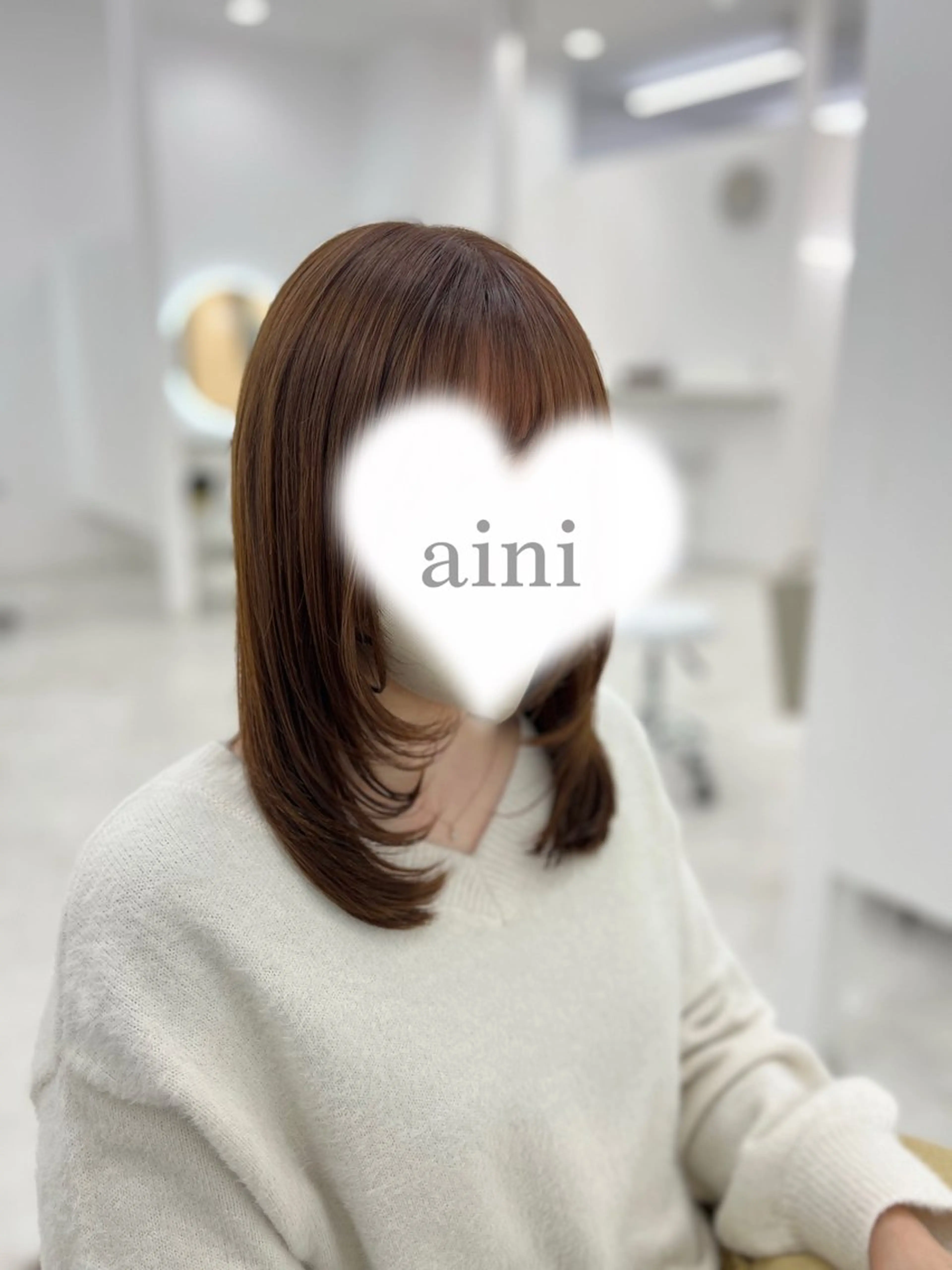 セミロング カット ヘアカラー トリートメント 吉田 悠乃のヘアスタイル