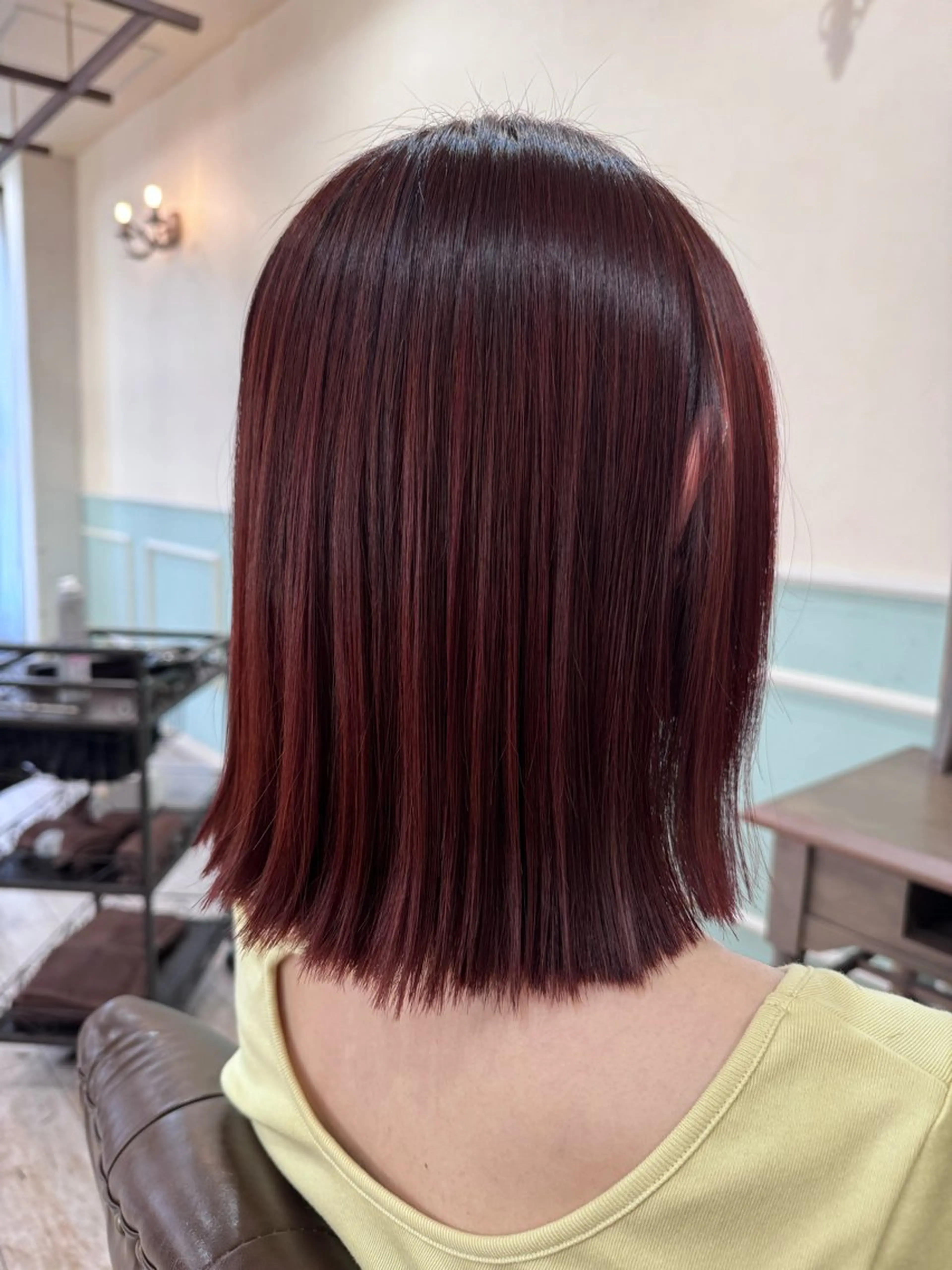 ミディアム カラー ブラウンカラー レッドカラー レッドブラウン 髪質改善 トリートメント カット ヘアカラー トリートメント 新越谷noble店長 松本拓也▶◀*.のヘアスタイル