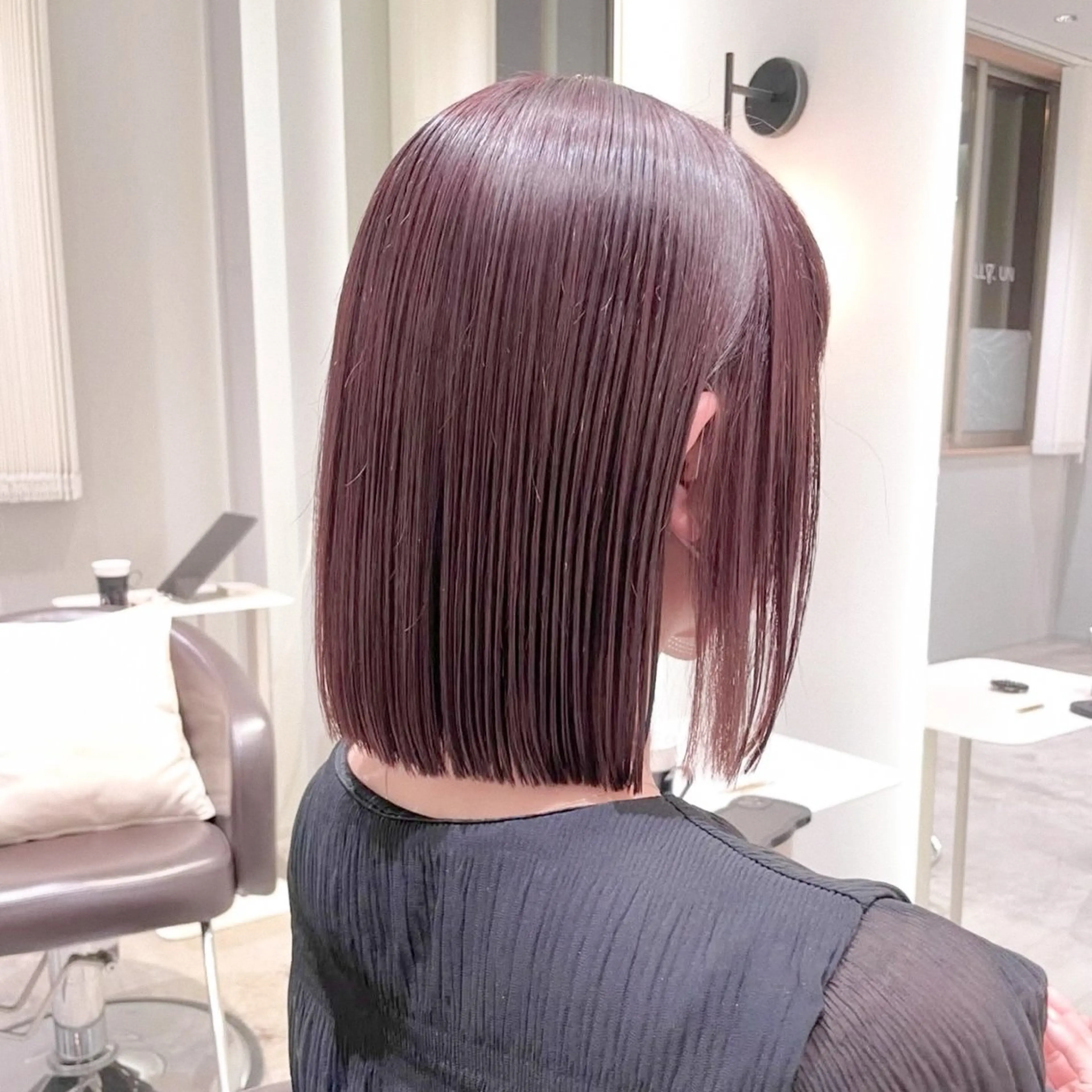 ミディアム 落合 美穂のヘアスタイル