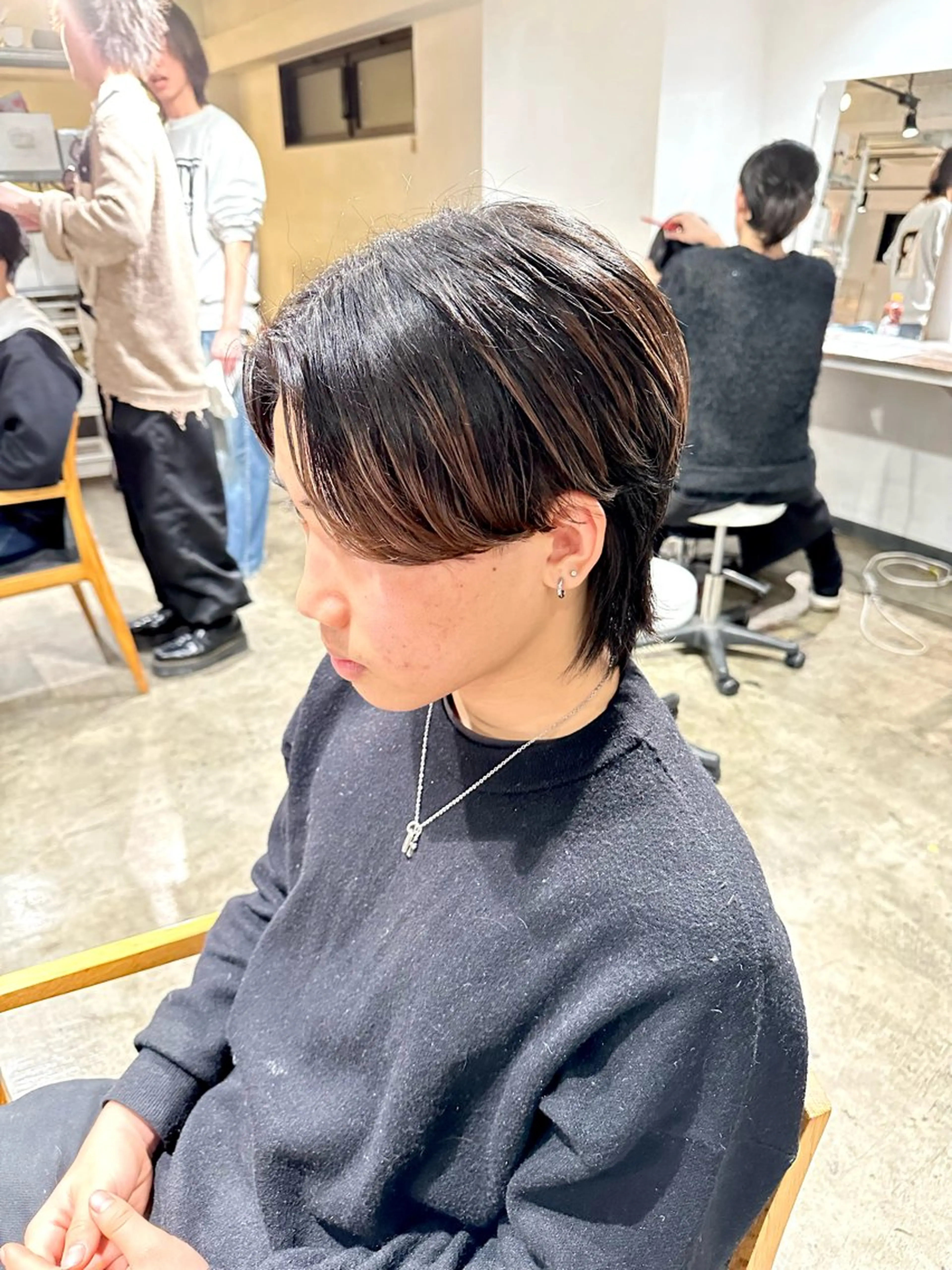 メンズ センターパート メンズパーマ メンズウルフカット ウルフカット カット 骨格補正施術/メンズ 専門美容師/YUYAのヘアスタイル