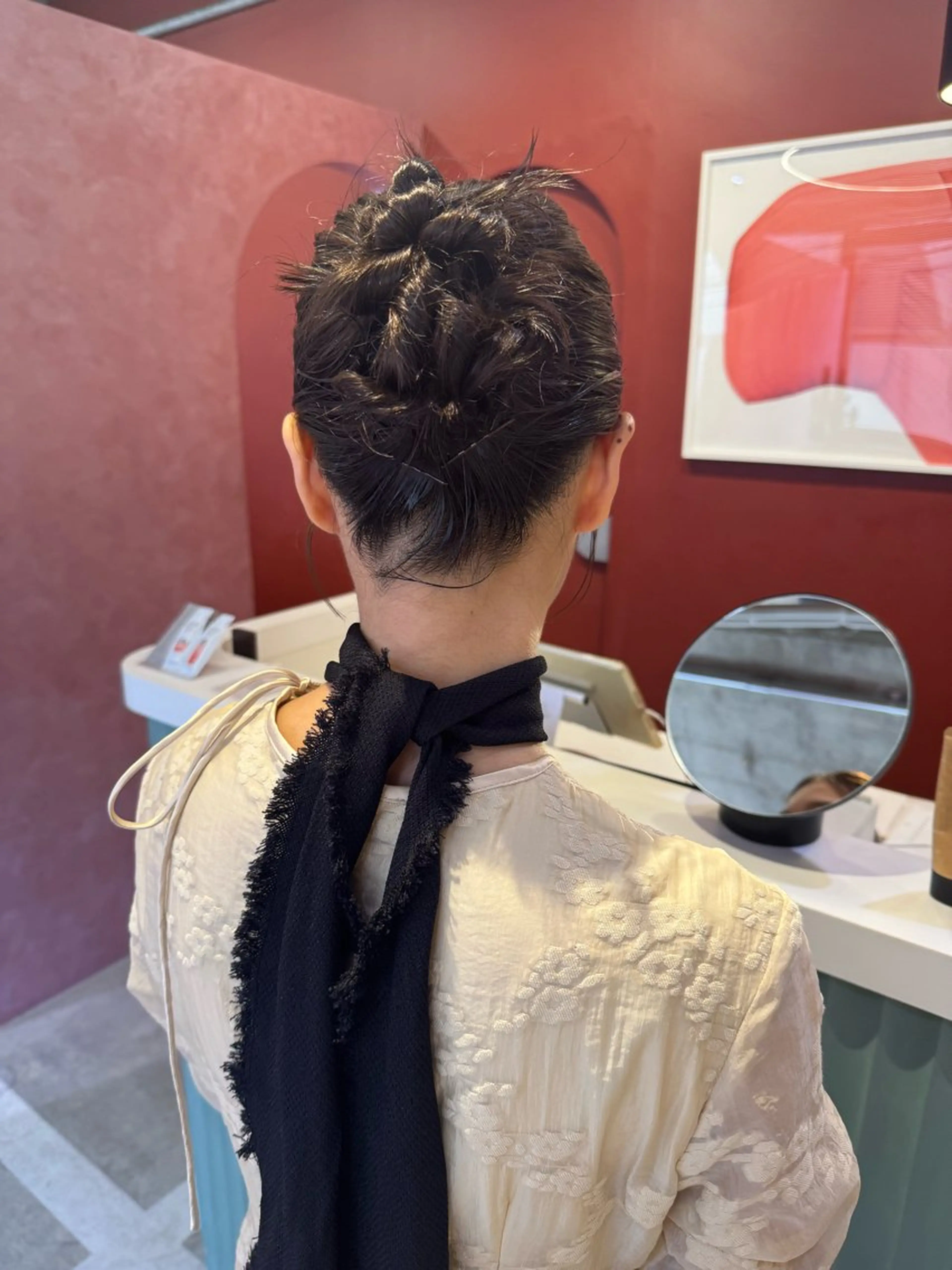 ミディアム ヘアセット 透明感×レイヤーカッ ト🌼kiraraのヘアスタイル