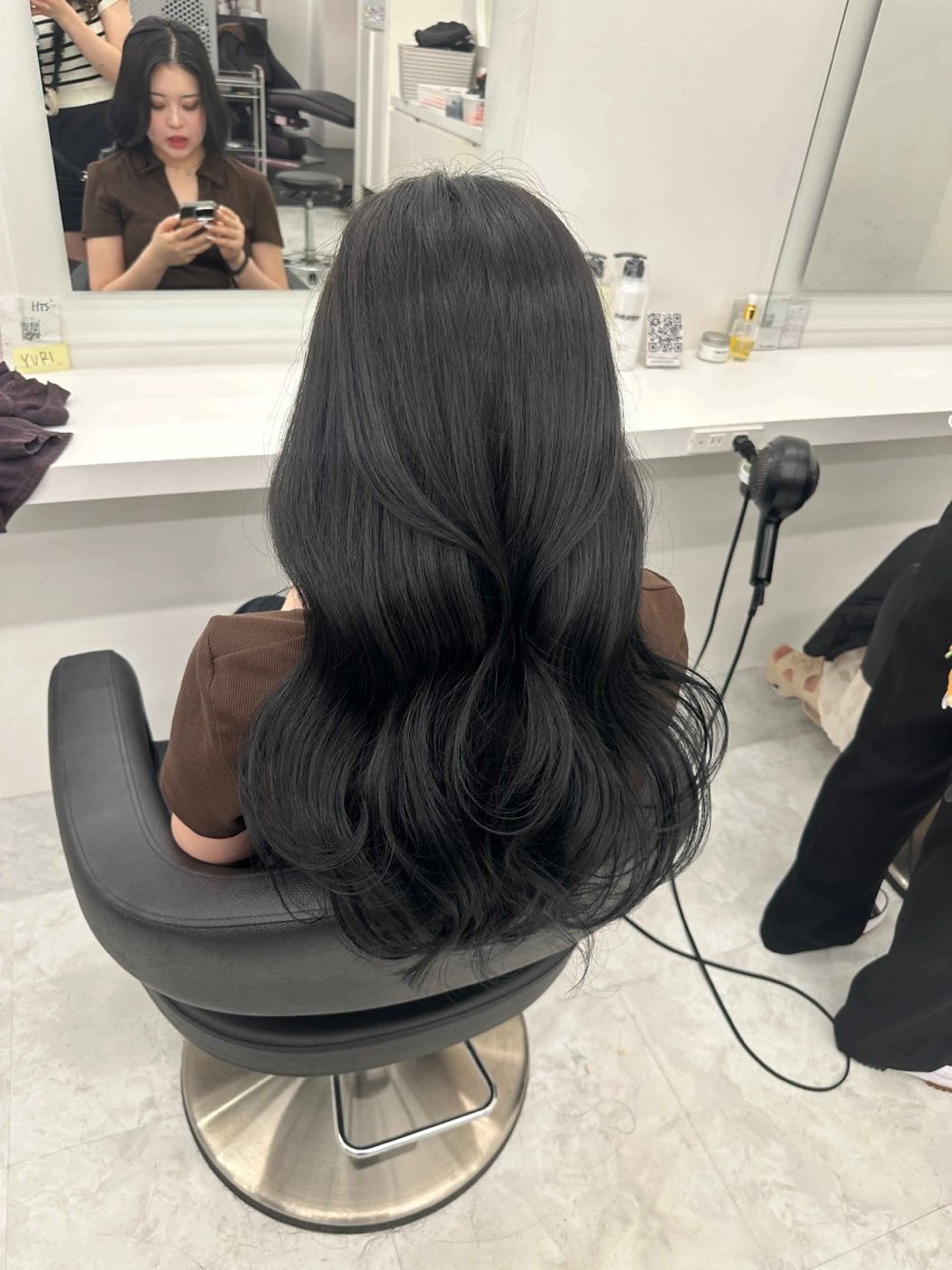 ロング カラー パーマ ヘアアレンジ メンズ キッズ ♥️韓国ヘア レイヤー♥️ゆりのヘアスタイル