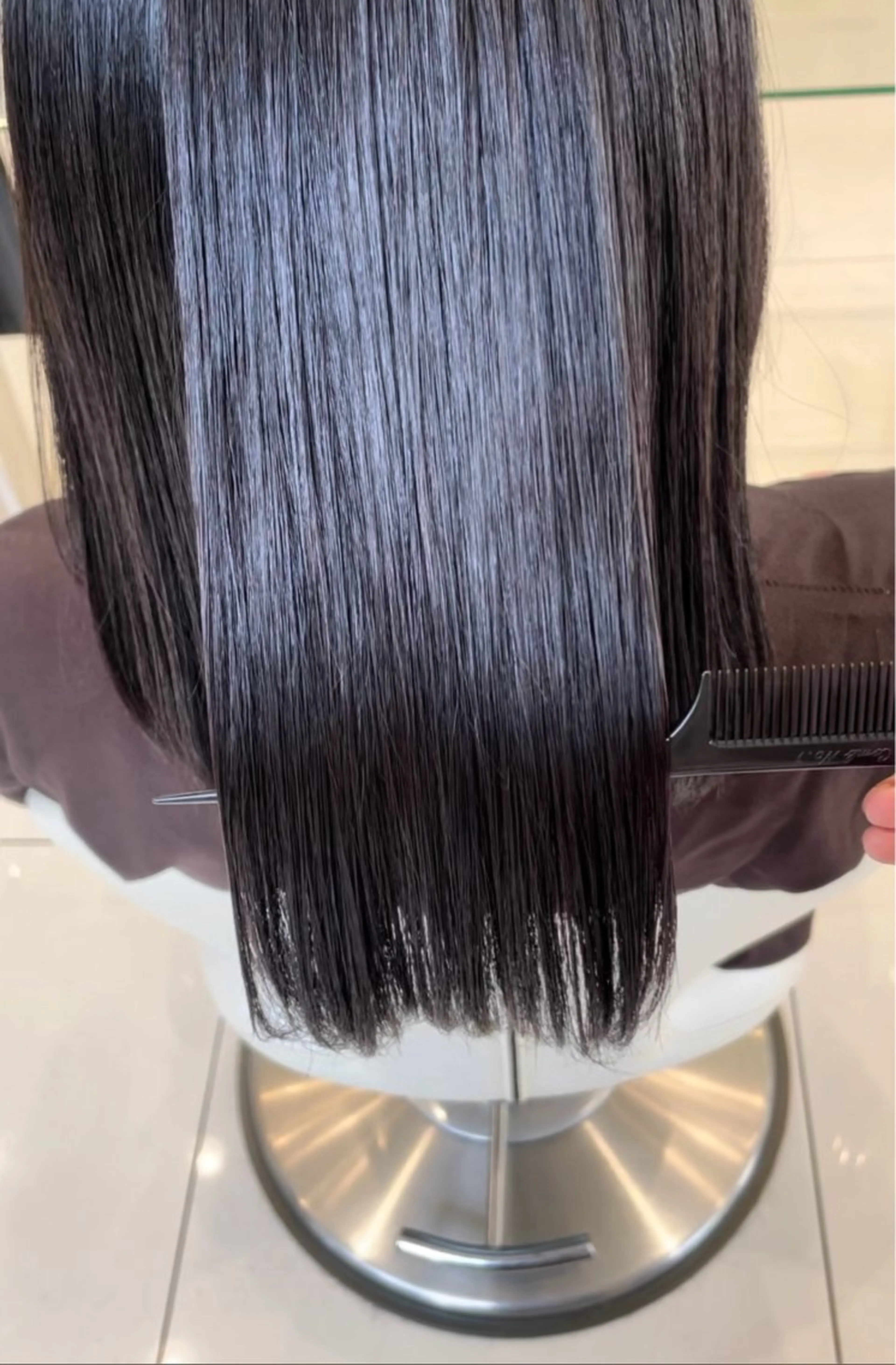 セミロング パーマ 髪質改善 縮毛矯正 トリートメント Saya／ 縮毛矯正・髪質改善のヘアスタイル