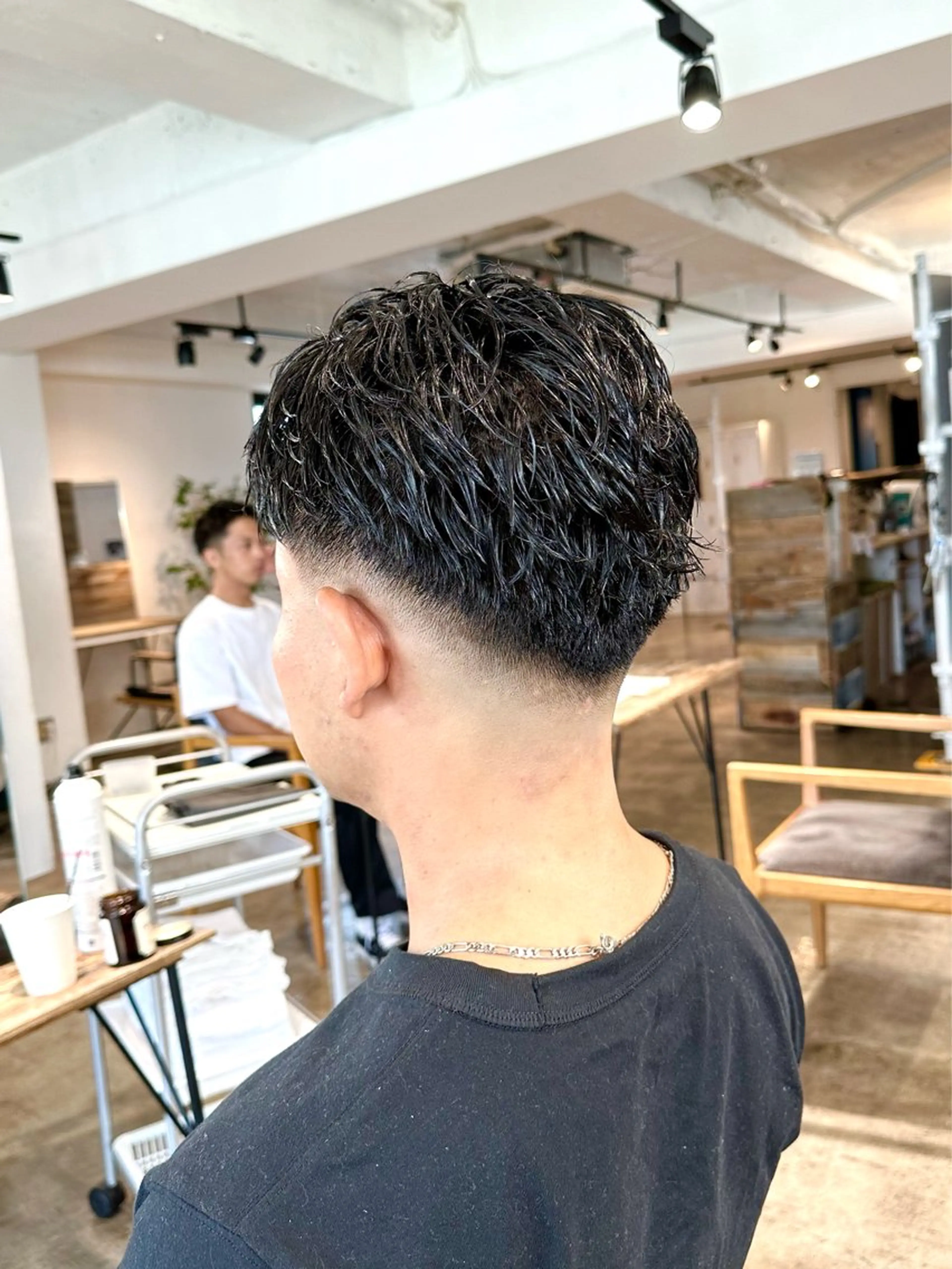 メンズ ビジネス フェードカット メンズパーマ スキンフェード カット パーマ トリートメント 骨格補正施術/メンズ 専門美容師/YUYAのヘアスタイル