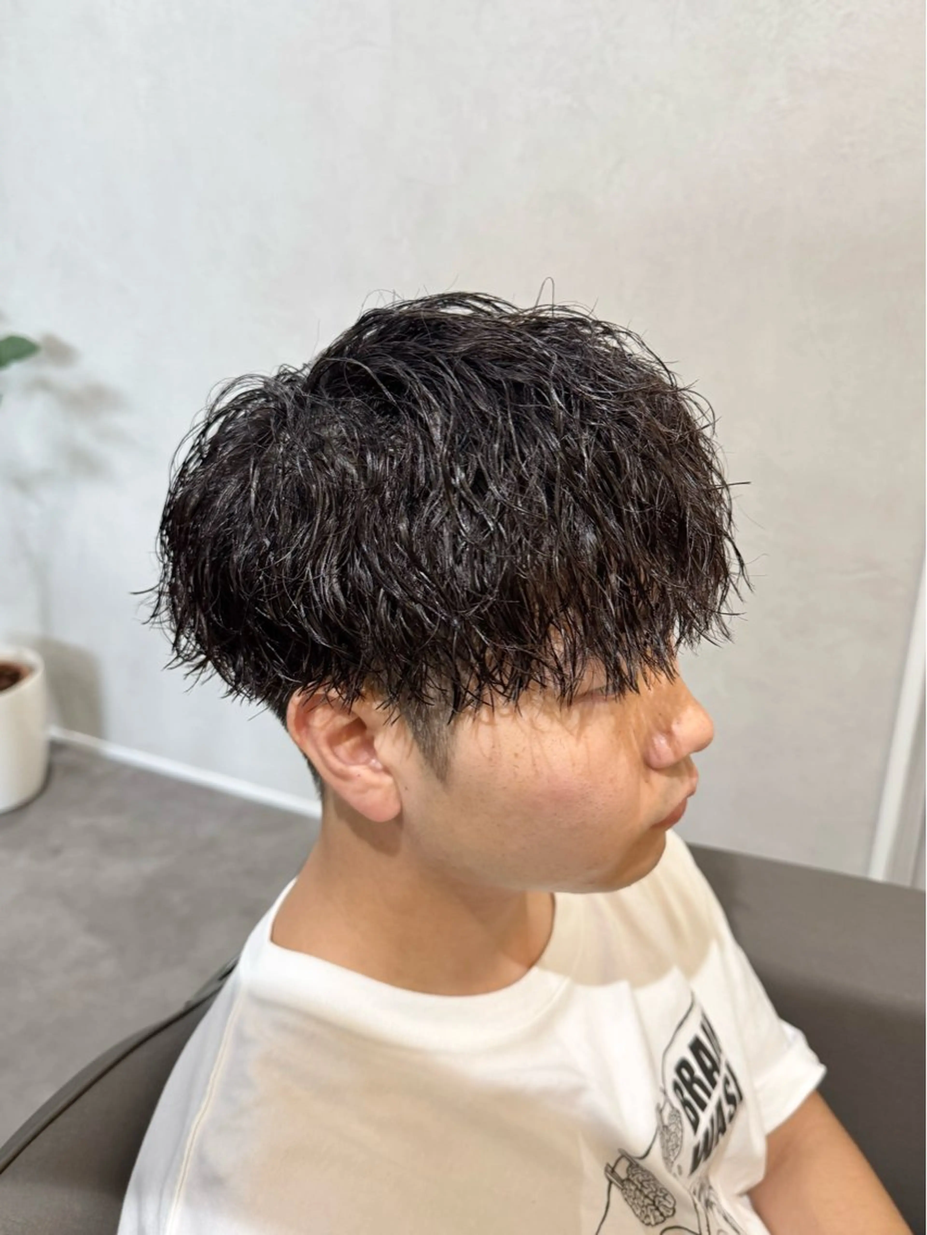 パーマ メンズ カット パーマ Salon de Qualia(サロンドクオリア)所属・杉下　涼/ハイトーン /髪質改善/パーマのヘアスタイル