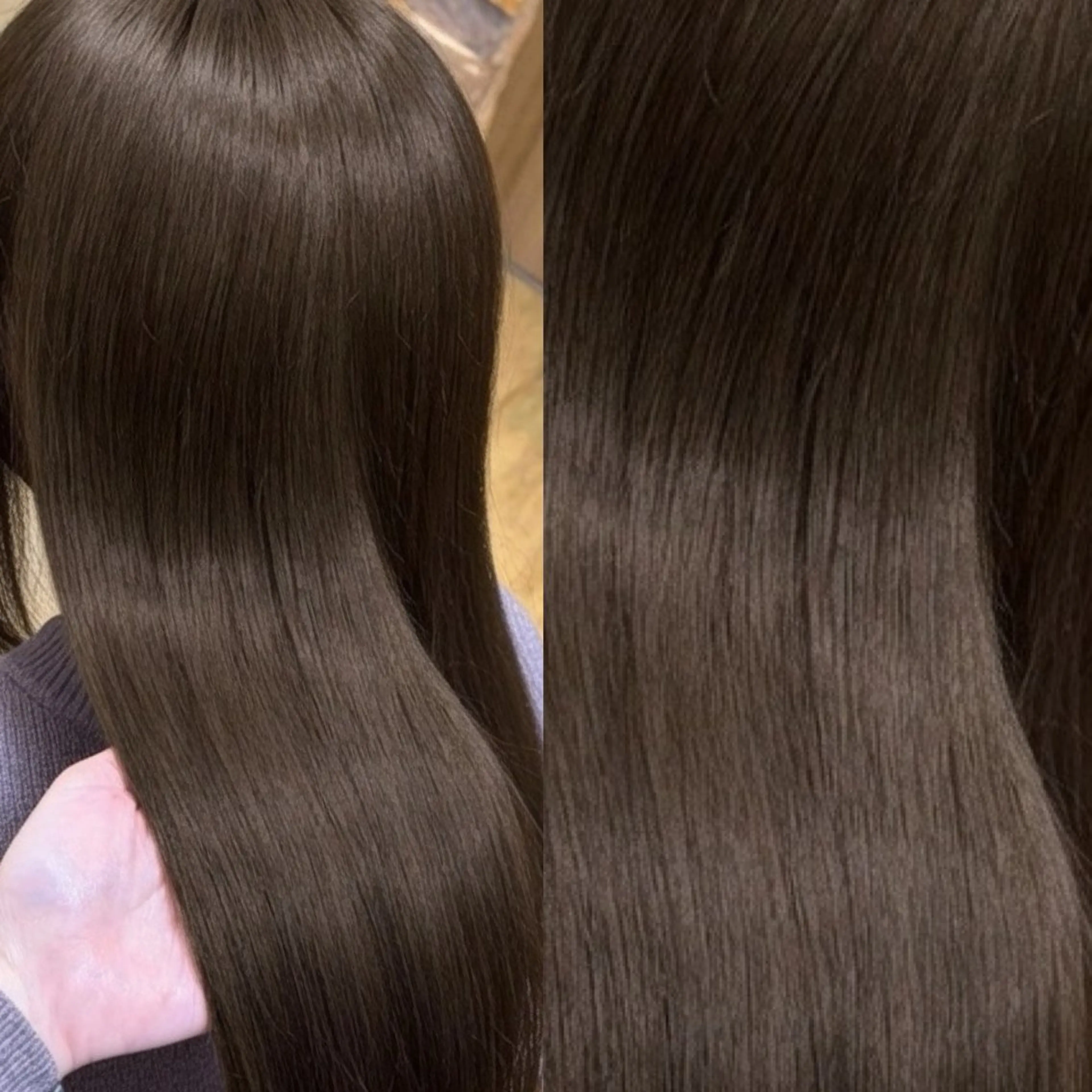 ロング カラー ヘアカラー トリートメント 👑髪質改善wカラー /ハイトーン/アユカのヘアスタイル