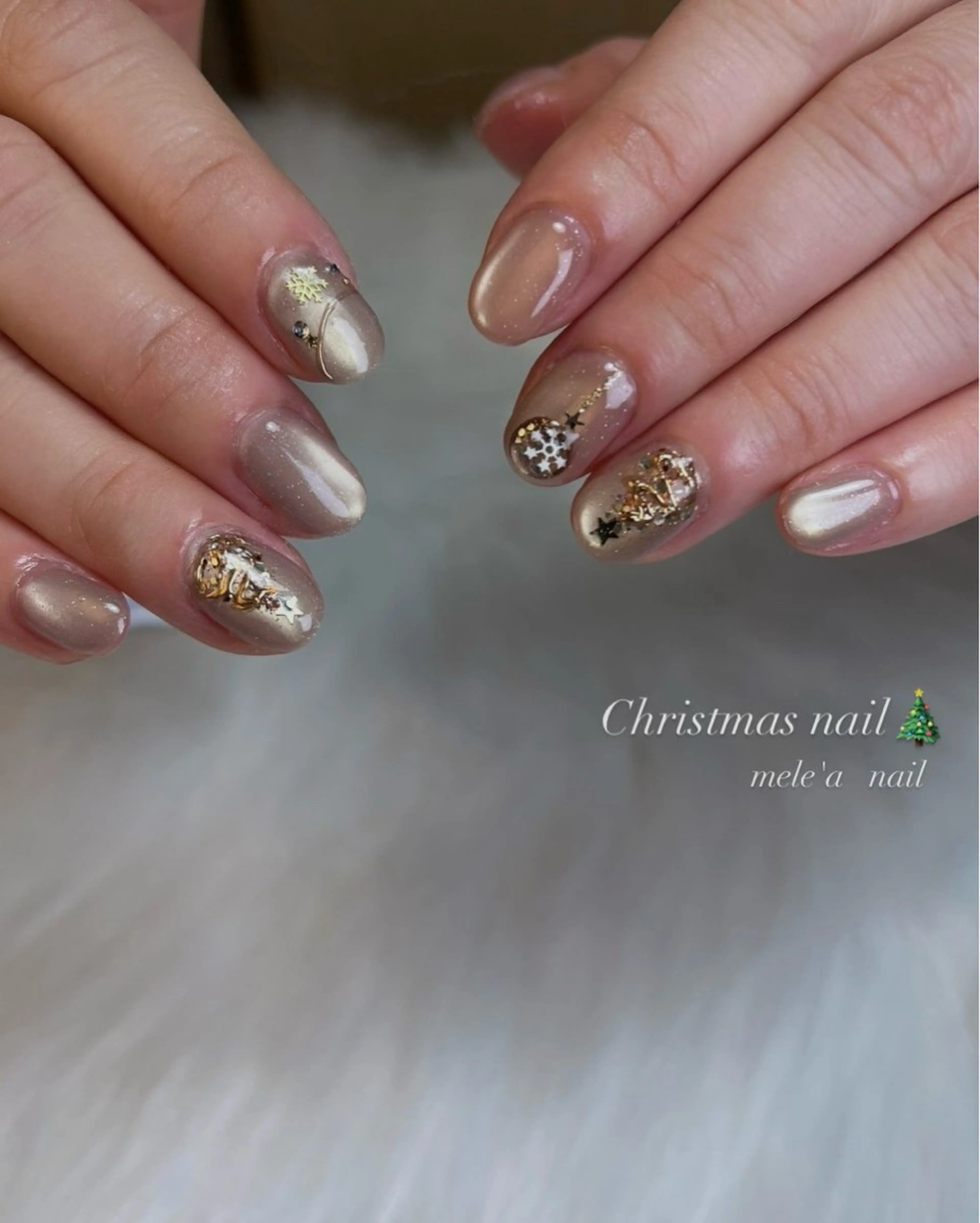 ネイル 冬ネイル クリスマス ハンドネイル miho meléanailのネイルデザイン